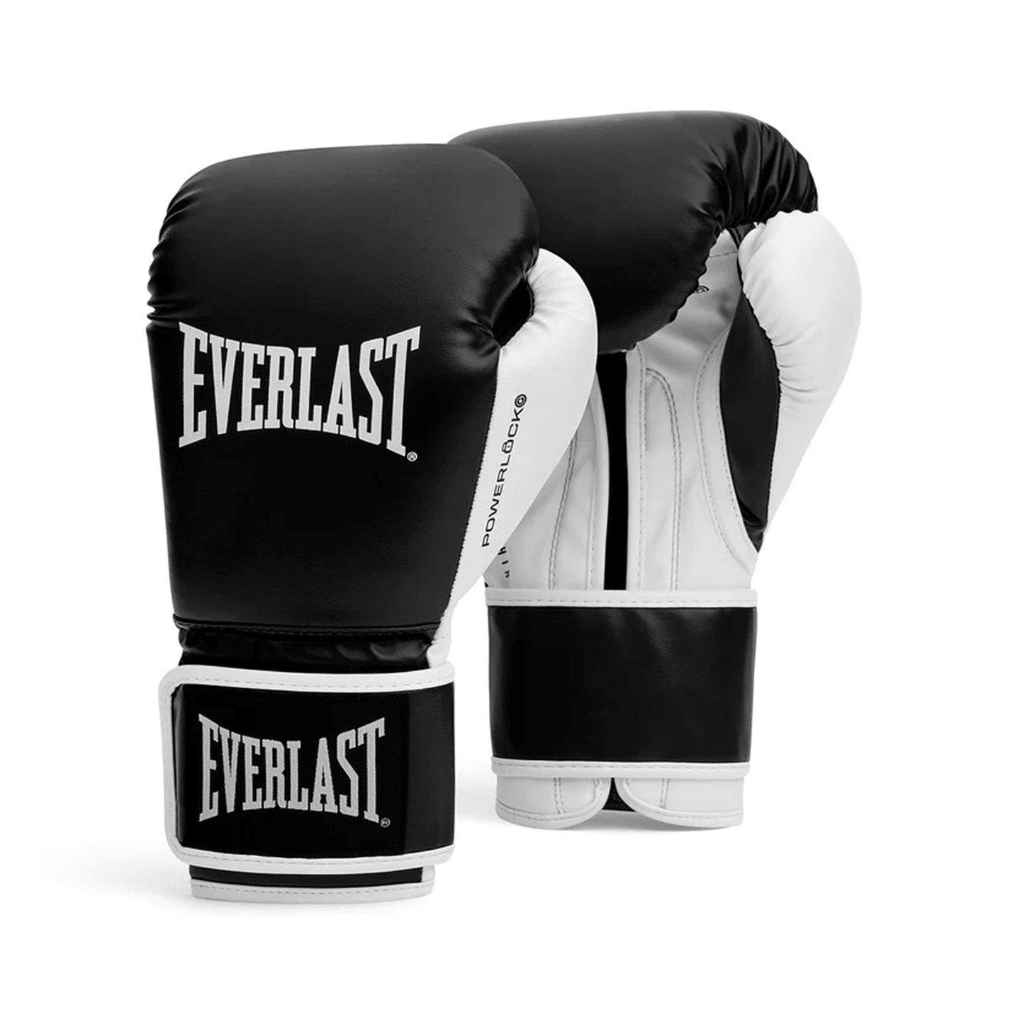 Black - Everlast - Powerlock Boxing Hook & Loop Glove - 1