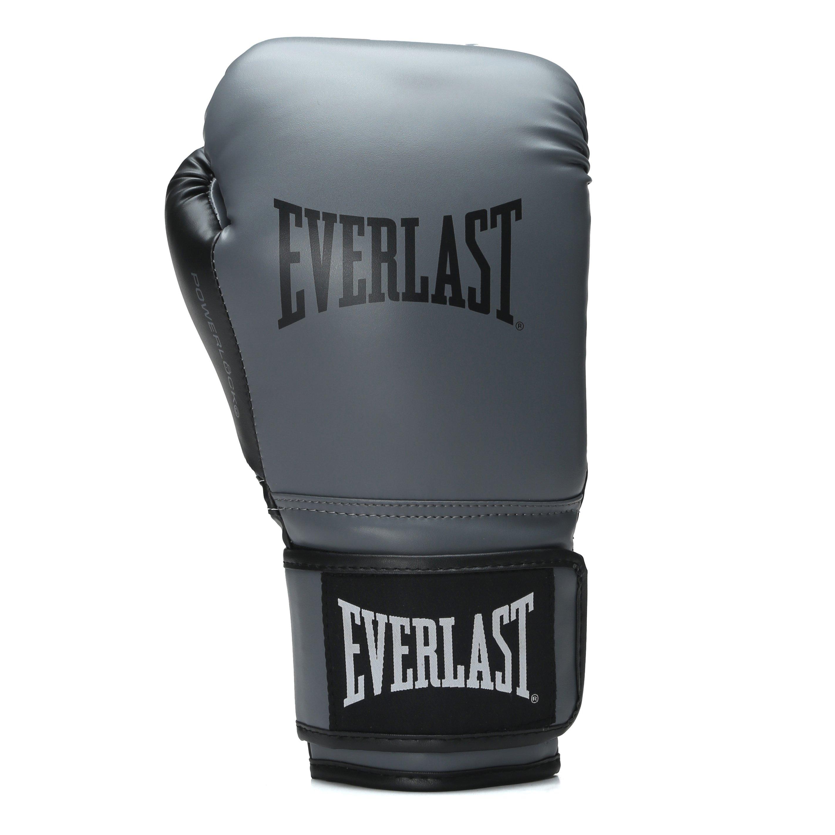 Everlast  Powerlock Boxing Hook & Loop Glove - Charcoal - 10oz