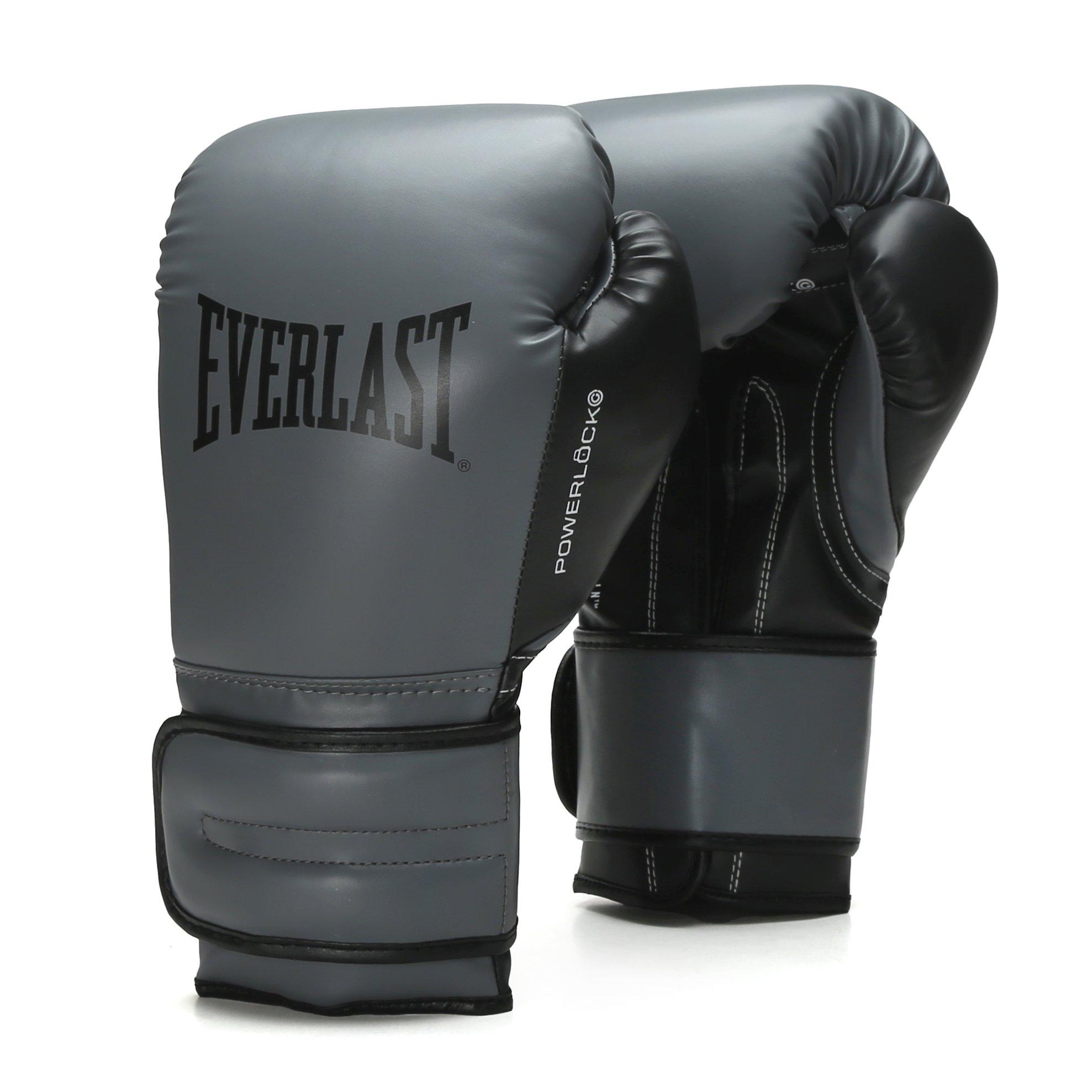 Everlast Powerlock Boxing Hook & Loop Glove - Charcoal - 10oz