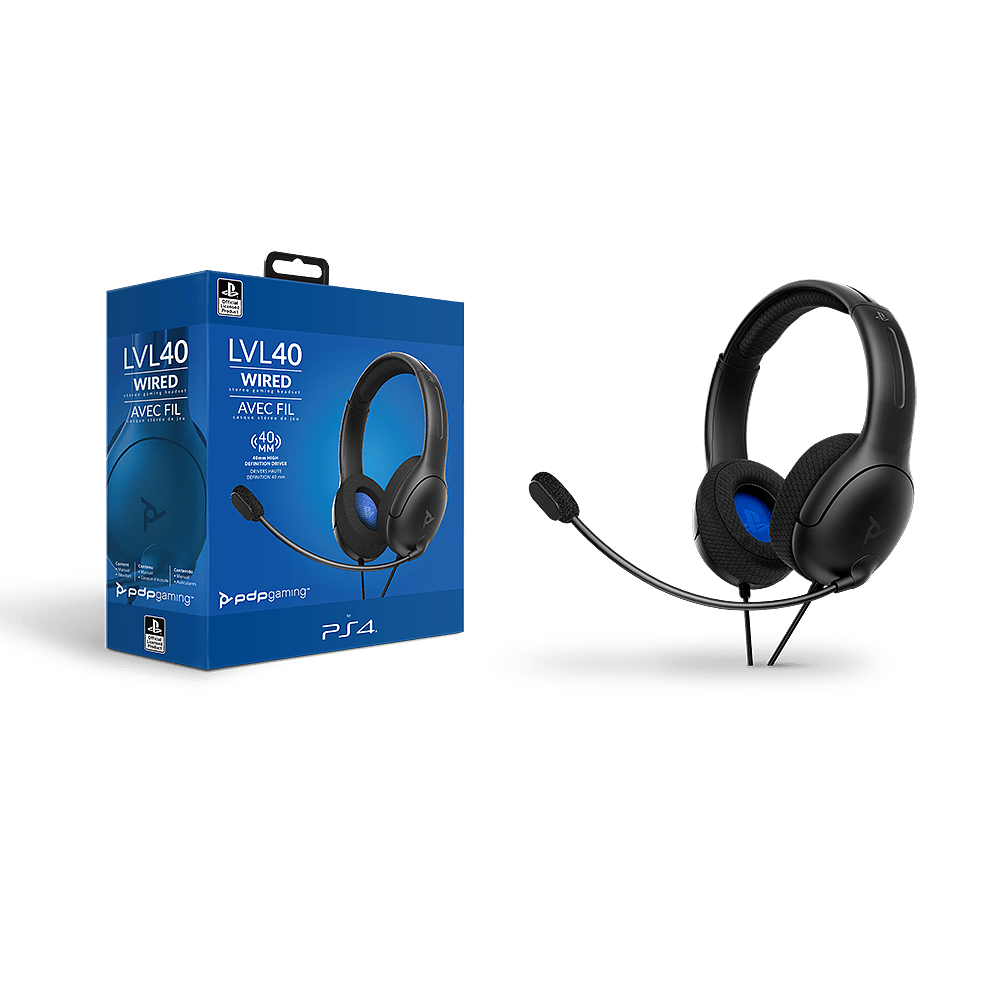 Multi Format An - PDP - LVL40 Wired Stereo Headset PlayStation-Black - 8