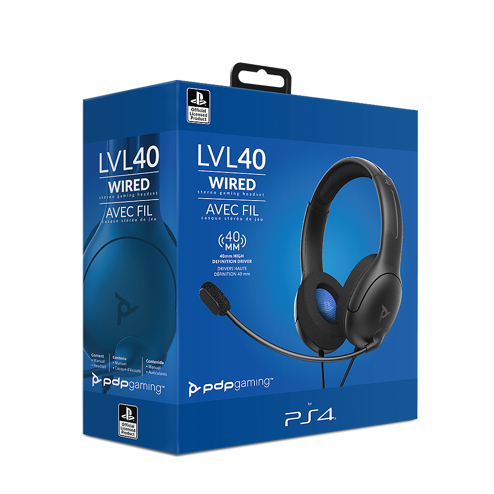 Multi Format An - PDP - LVL40 Wired Stereo Headset PlayStation-Black - 9