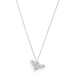 Olivia Burton Sparkle Bee Silver Necklace