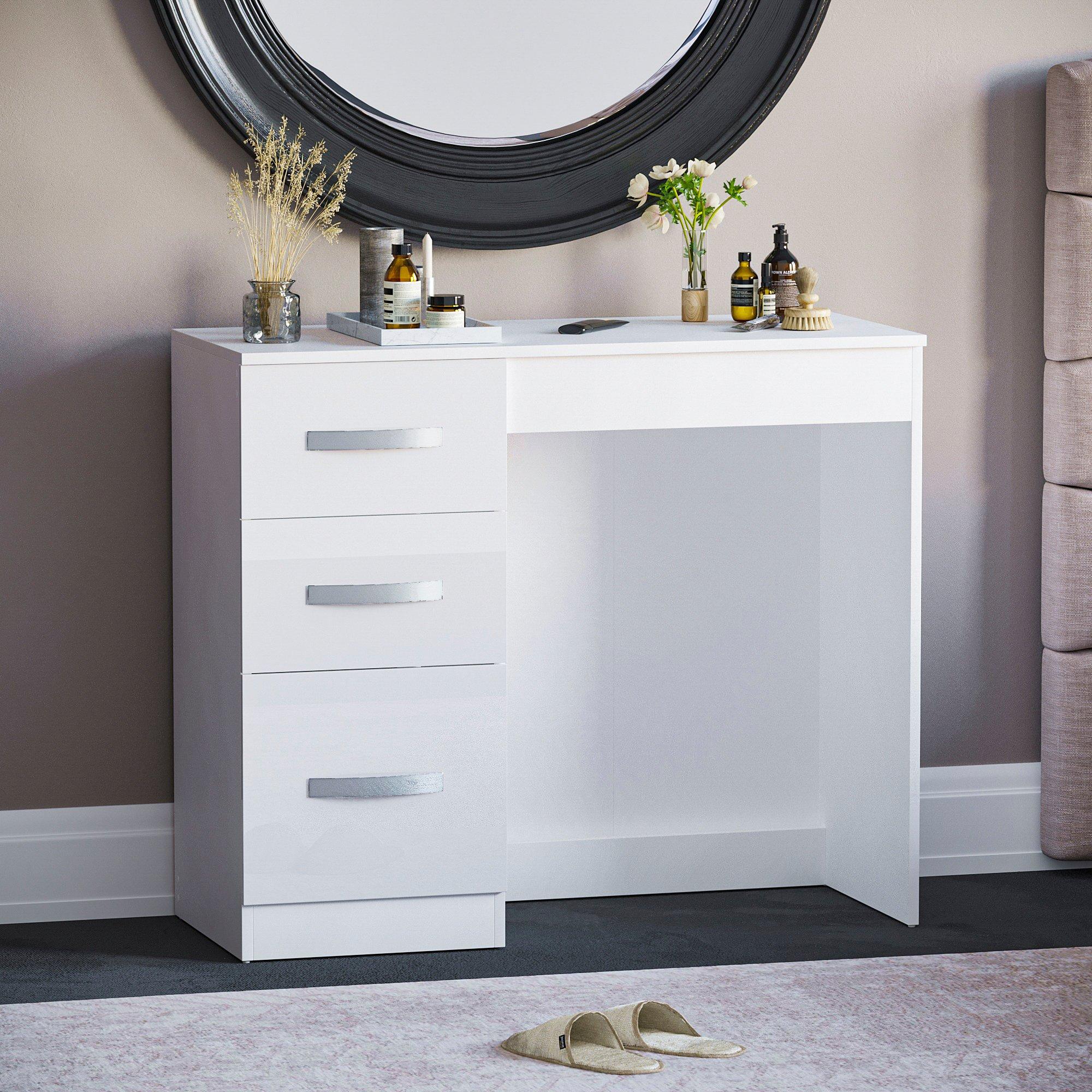White - Lassic - Vida Designs Hulio 3-Drawer Dressing Table - 1