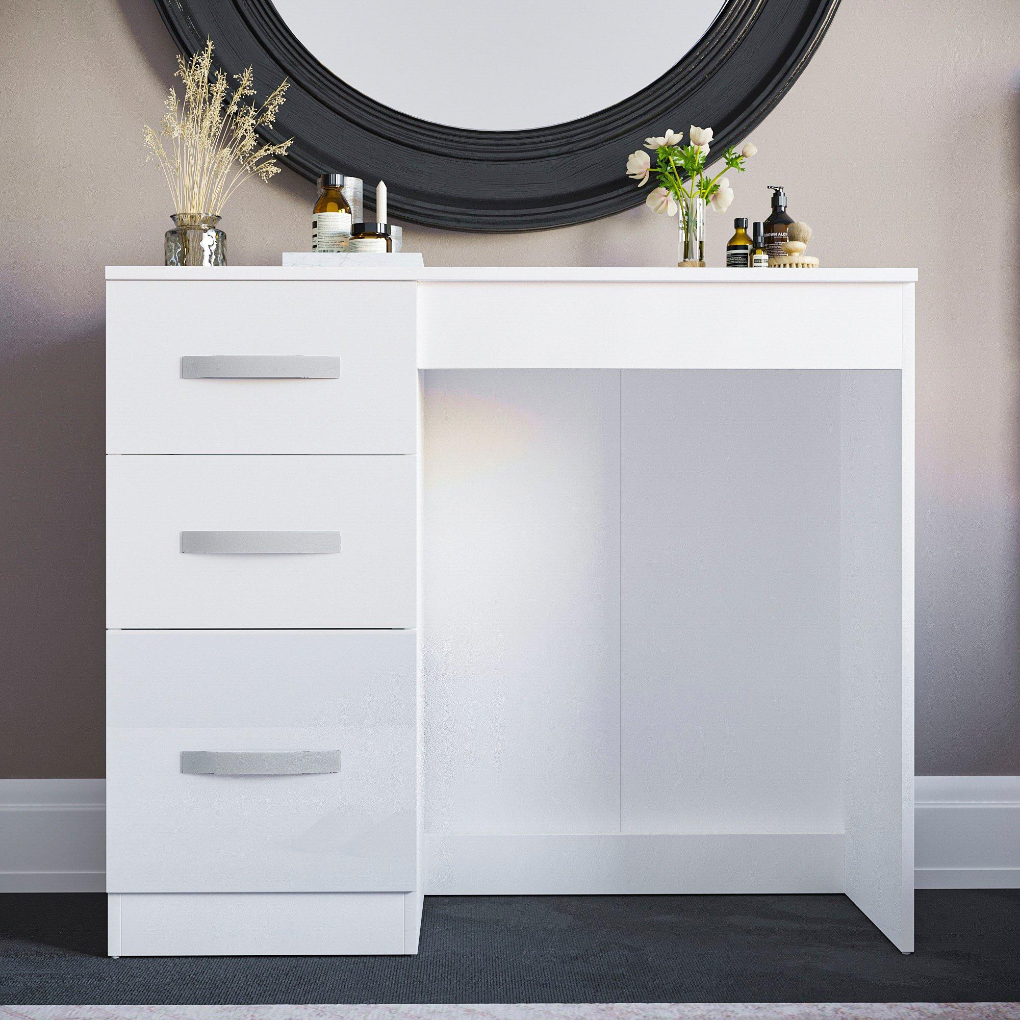 White - Lassic - Vida Designs Hulio 3-Drawer Dressing Table - 3