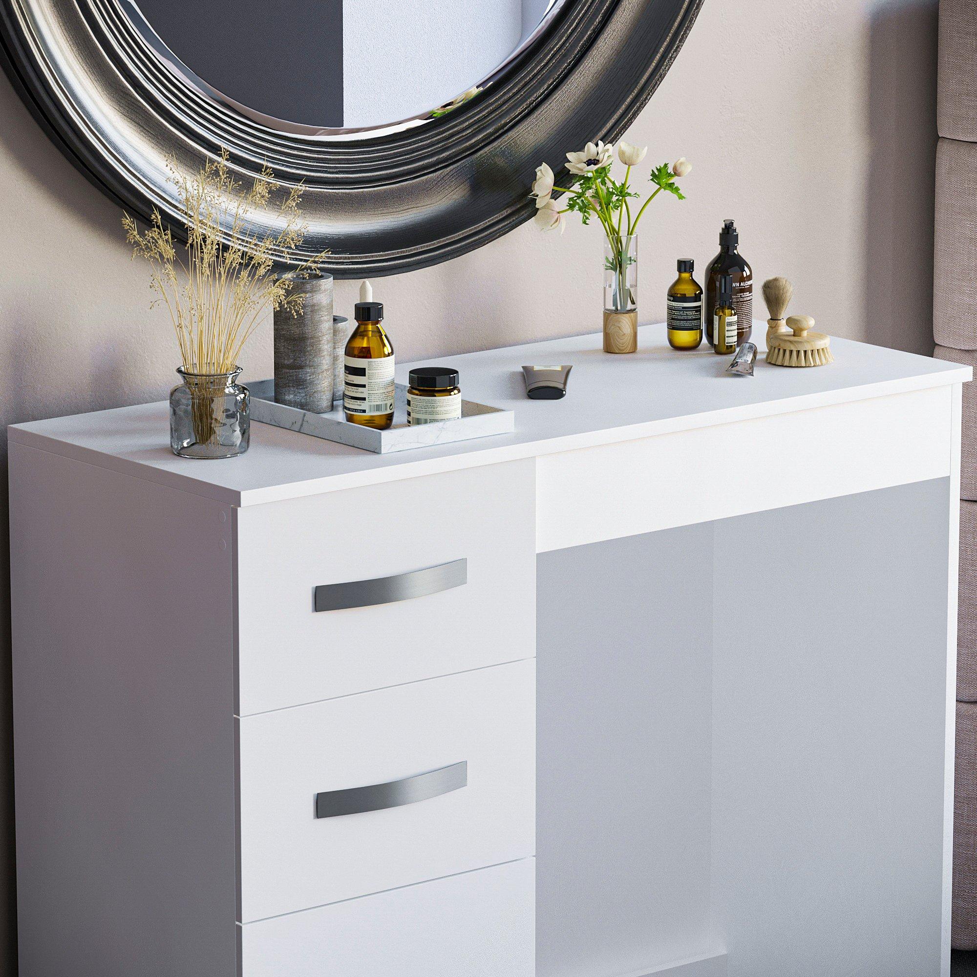 White - Lassic - Vida Designs Hulio 3-Drawer Dressing Table - 4