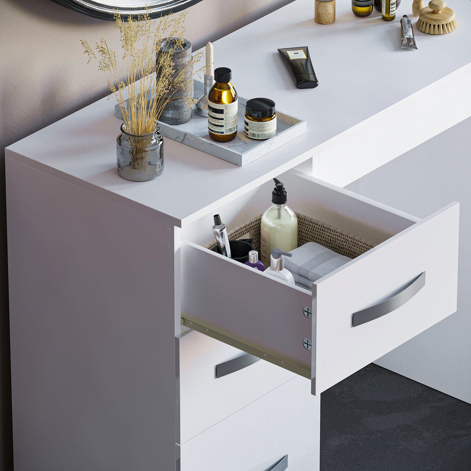 White - Lassic - Vida Designs Hulio 3-Drawer Dressing Table - 5