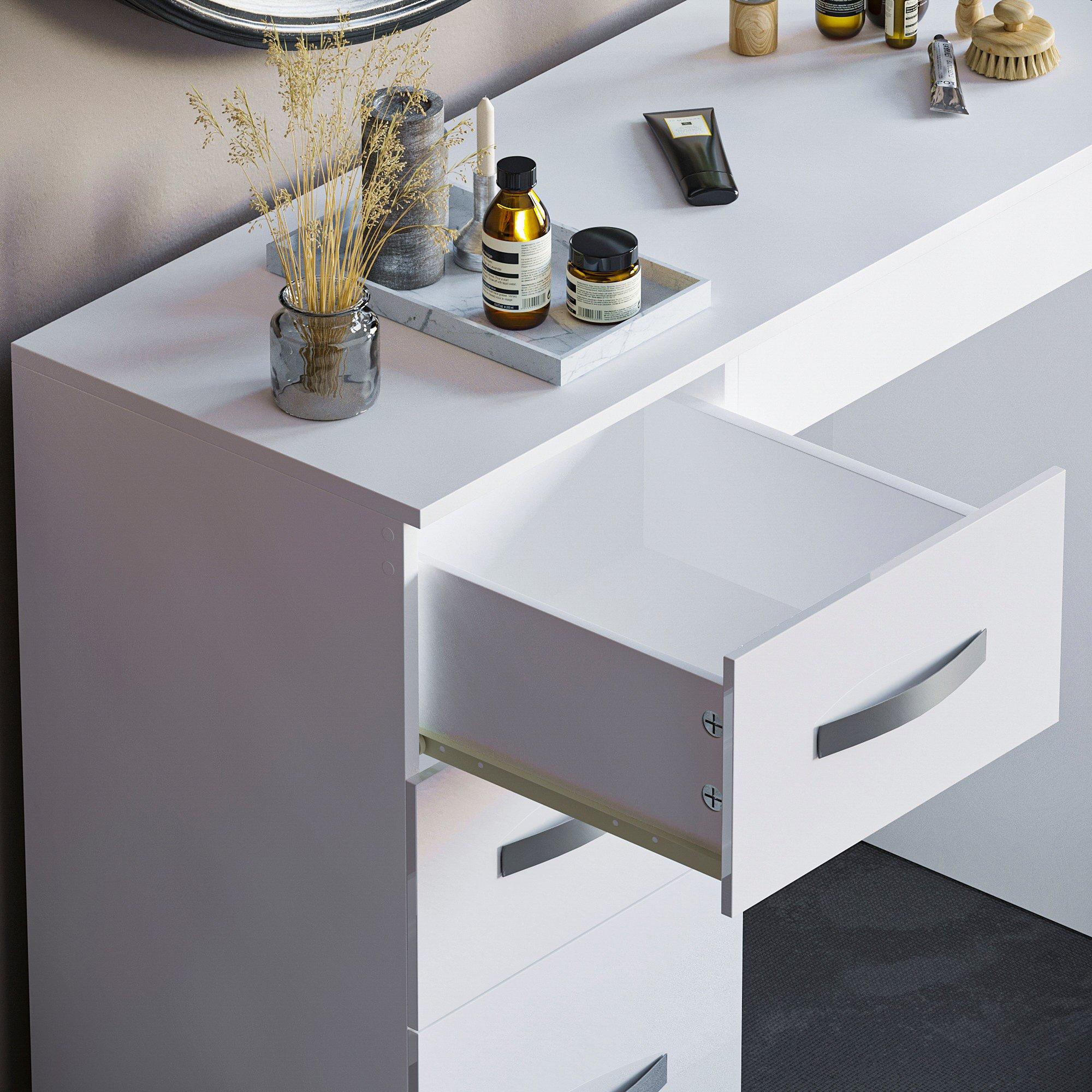 White - Lassic - Vida Designs Hulio 3-Drawer Dressing Table - 6