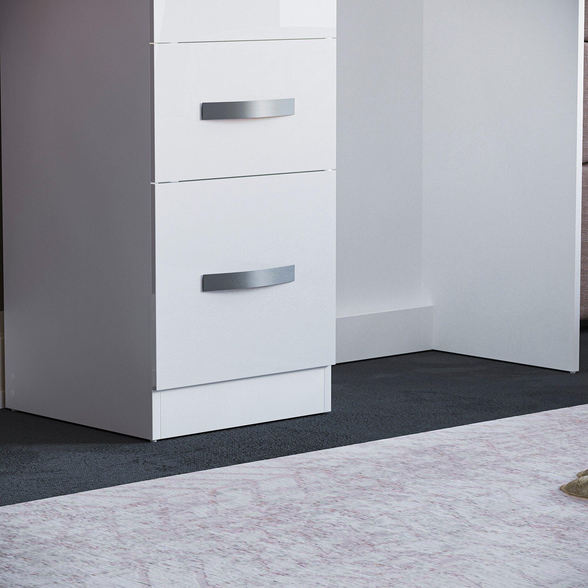 White - Lassic - Vida Designs Hulio 3-Drawer Dressing Table - 7