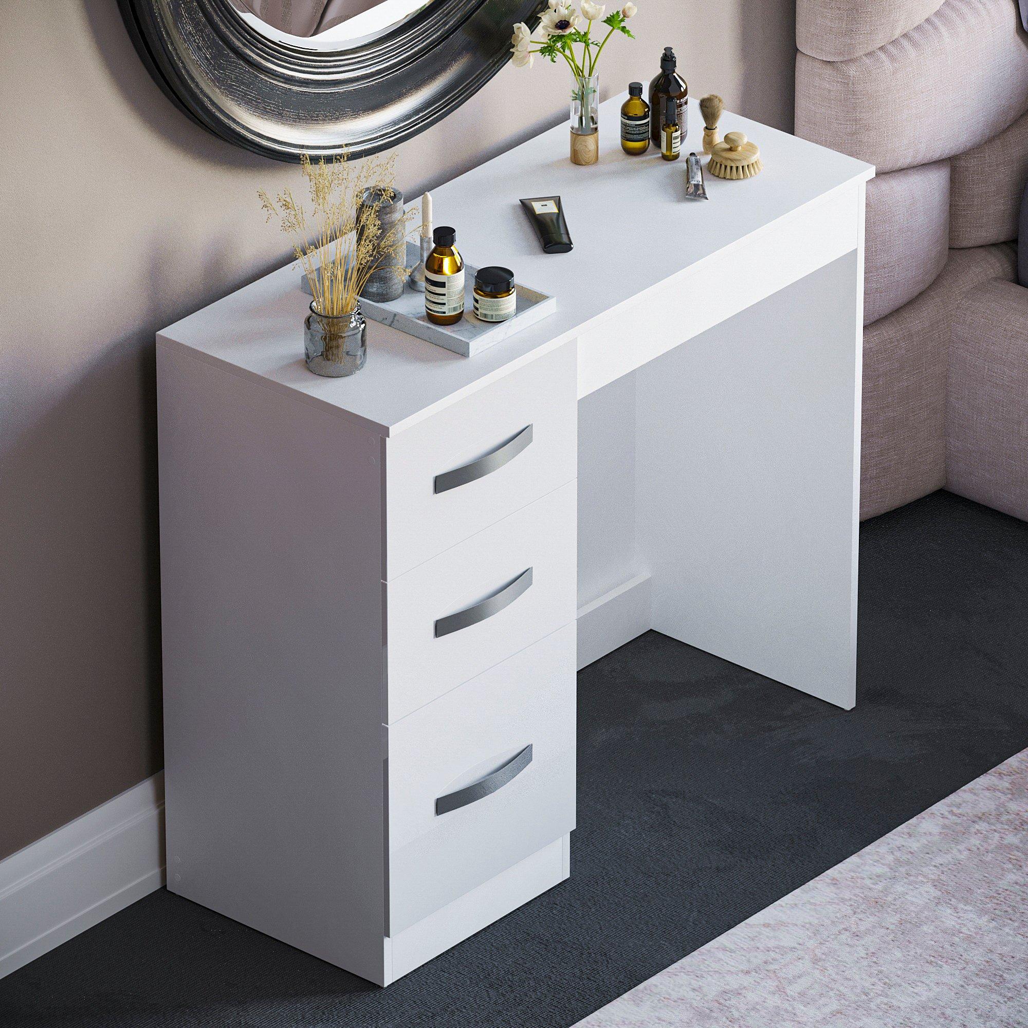 White - Lassic - Vida Designs Hulio 3-Drawer Dressing Table - 8
