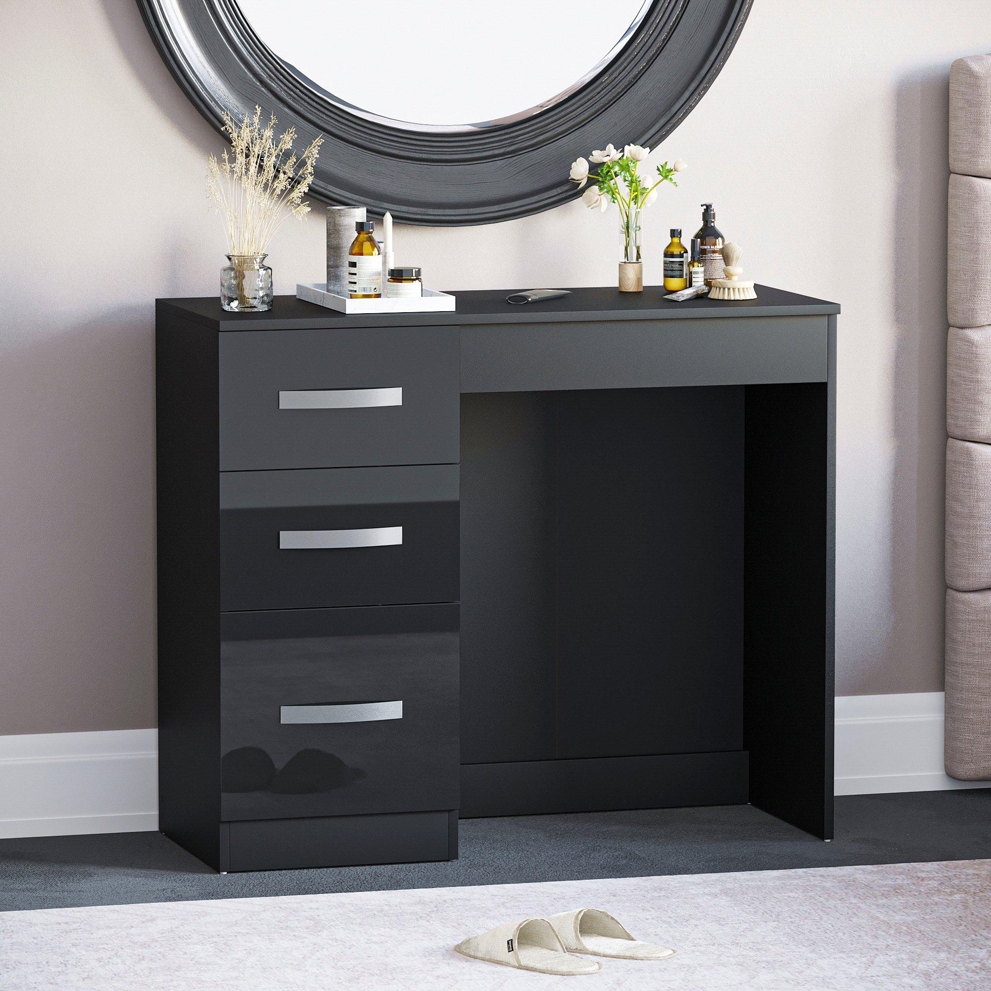 Lassic  Vida Designs Hulio 3-Drawer Dressing Table - Black - 3 Drawer