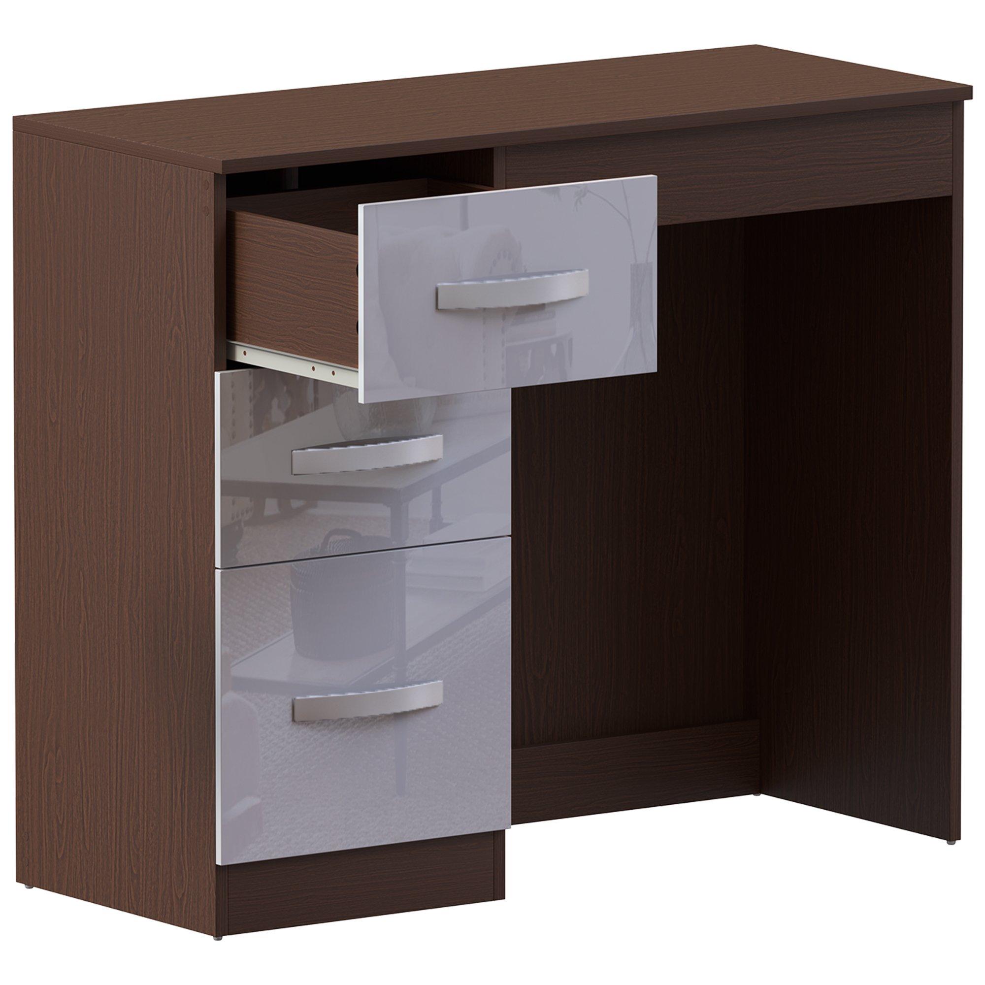 Walnut & White - Lassic - Vida Designs Hulio 3-Drawer Dressing Table - 9