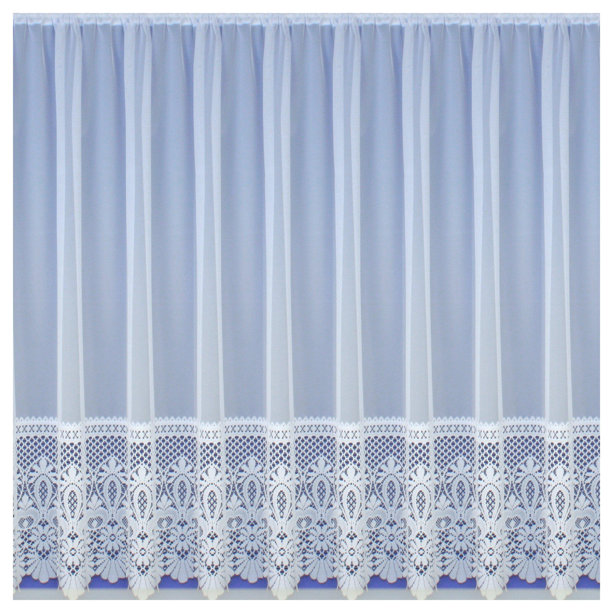 Tyrone Textiles  Brazil Base Lace Net Cut Panel - White - 200x91cm