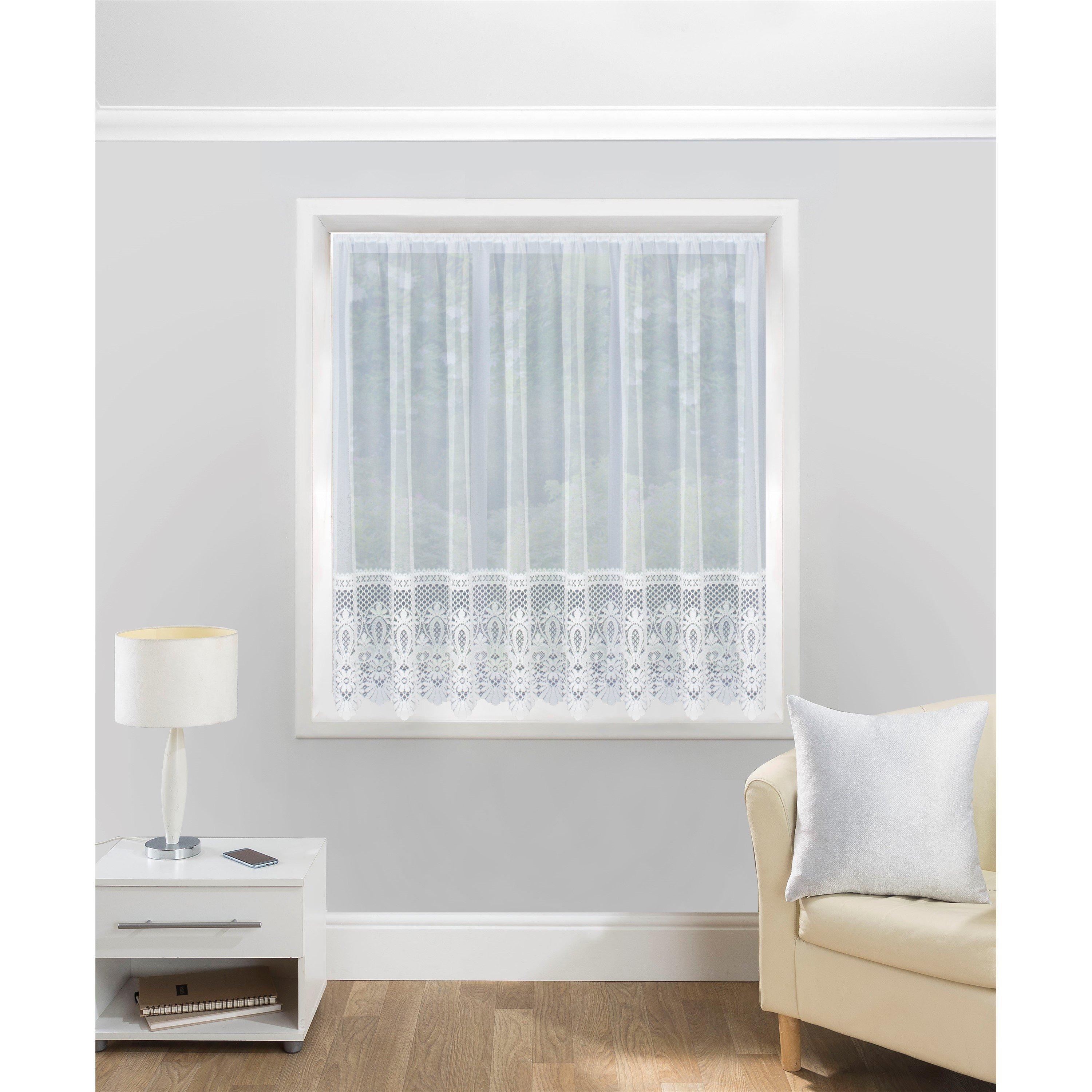 White - Tyrone Textiles - Brazil Base Lace Net Cut Panel - 2