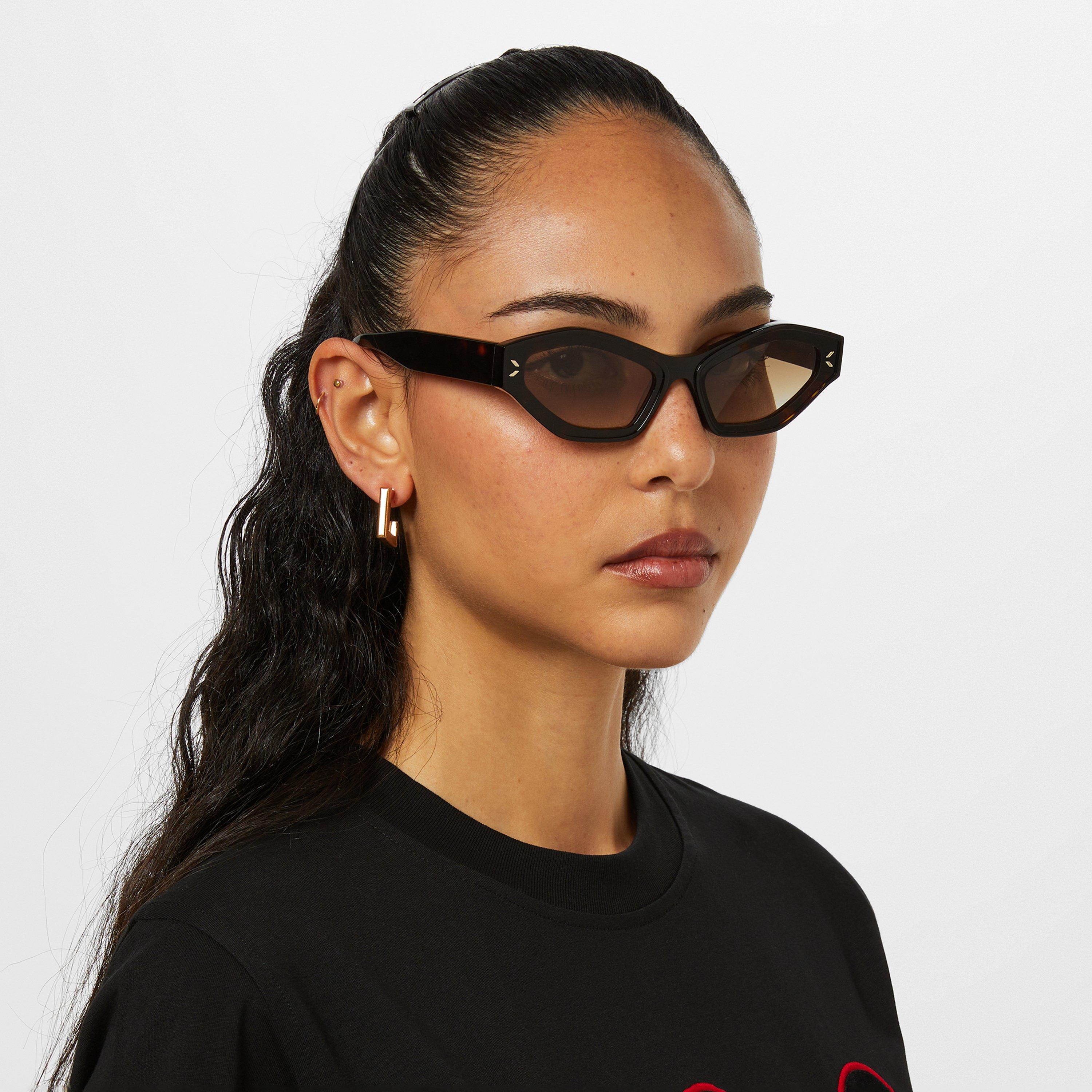 Havana - MCQ - Women's Rectangle Sunglasses - 2