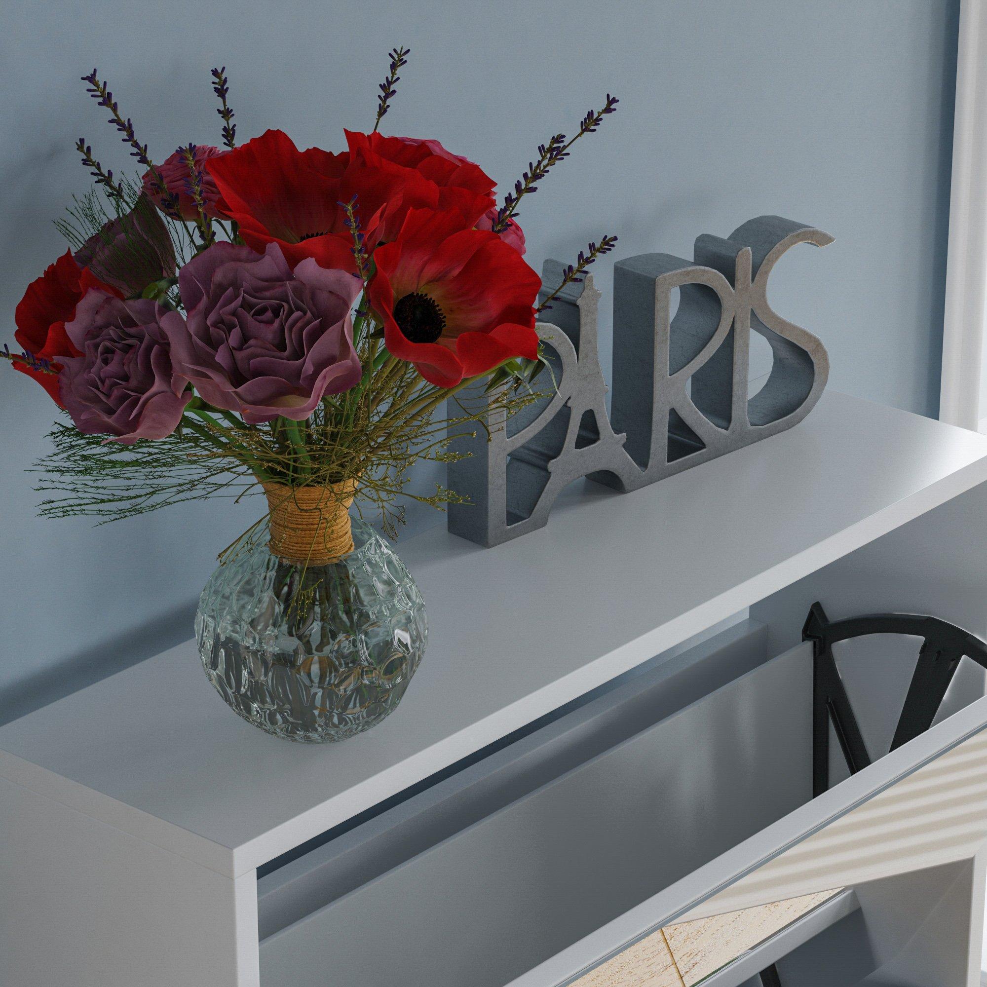 White - Lassic - Vida Designs Welham 4 Drawer Mirrored Shoe Cabinet - 5