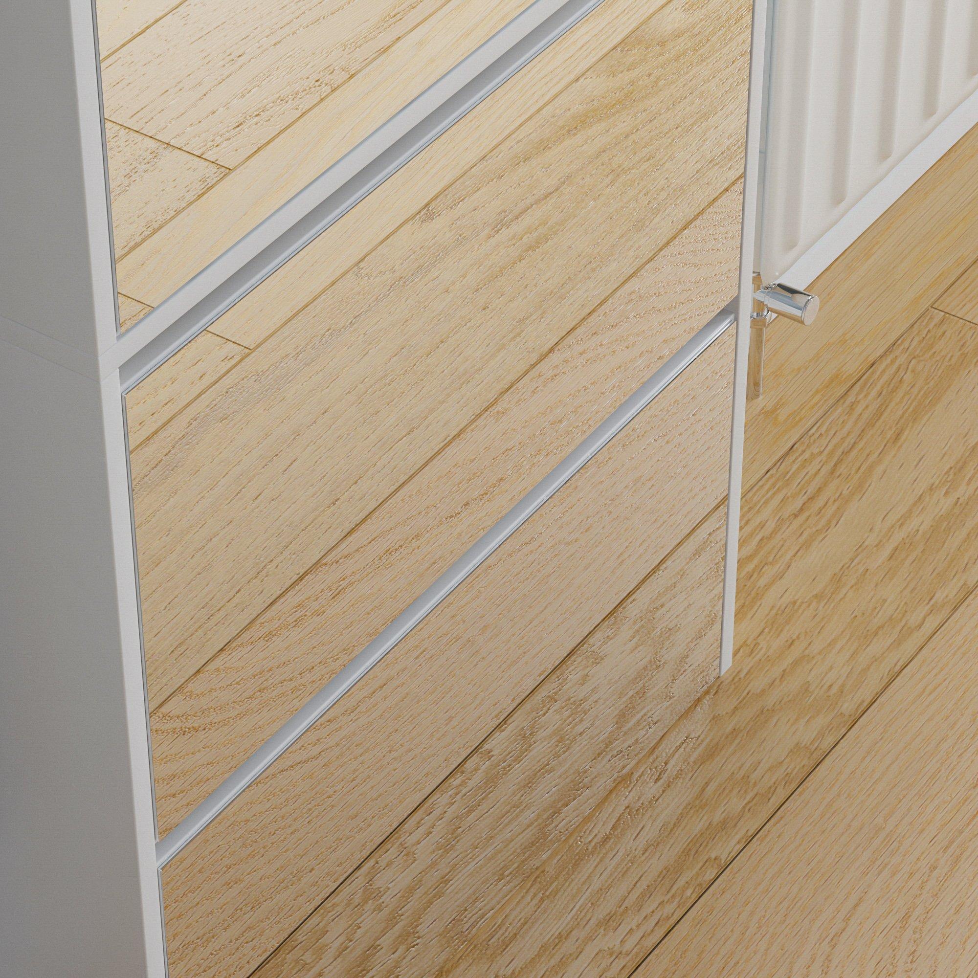 White - Lassic - Vida Designs Welham 4 Drawer Mirrored Shoe Cabinet - 7