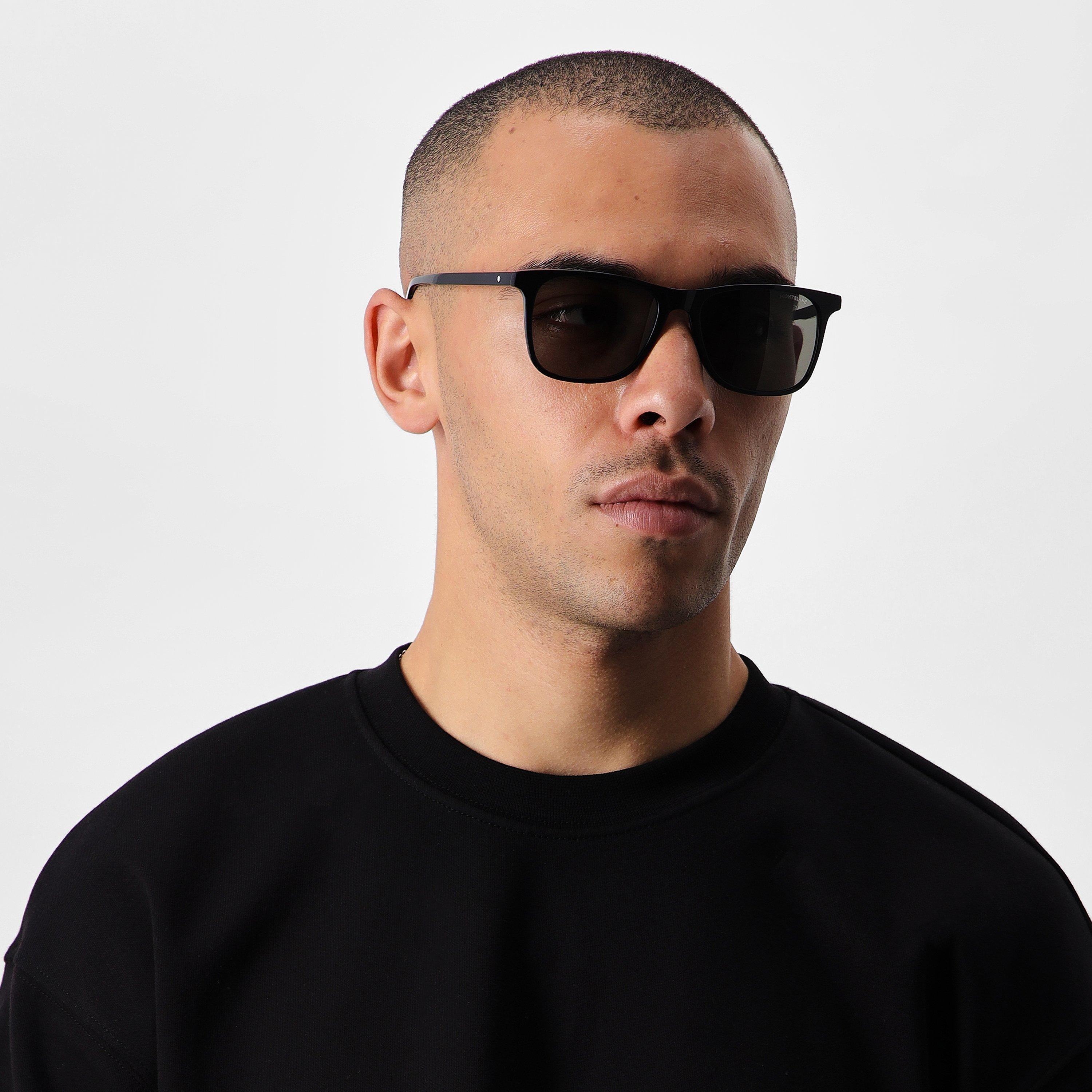 Black - Montblanc - MONTBLANC SUNGLASSES MB0174S - 2