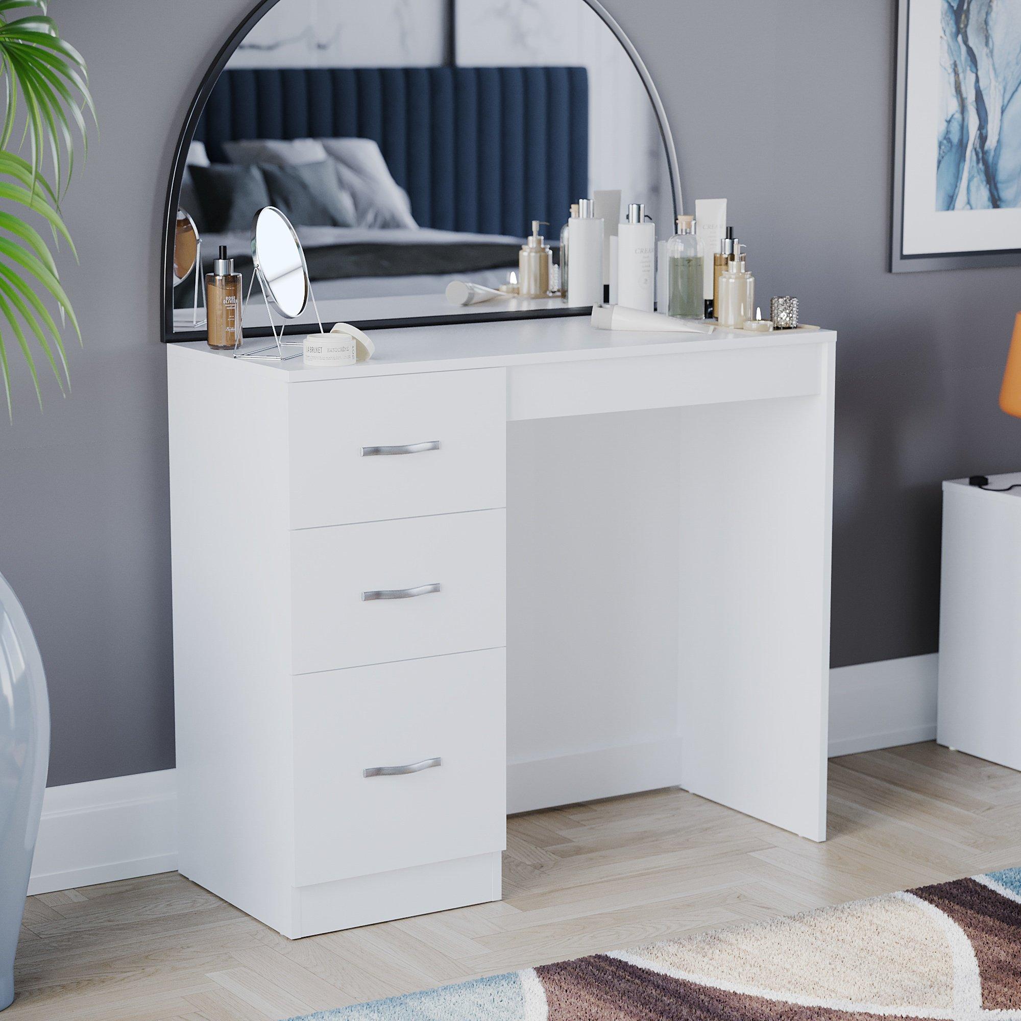 White - Lassic - Vida Designs Riano 3 Drawer Dressing Table - 1