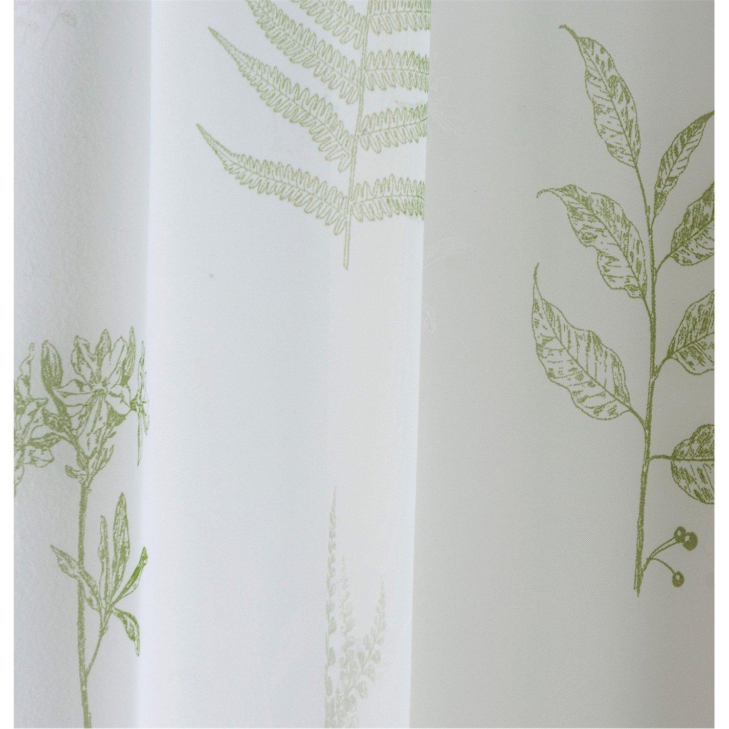 Green - Enhanced Living - Bracken All Over Leaf Voile Panel - Pair - 2