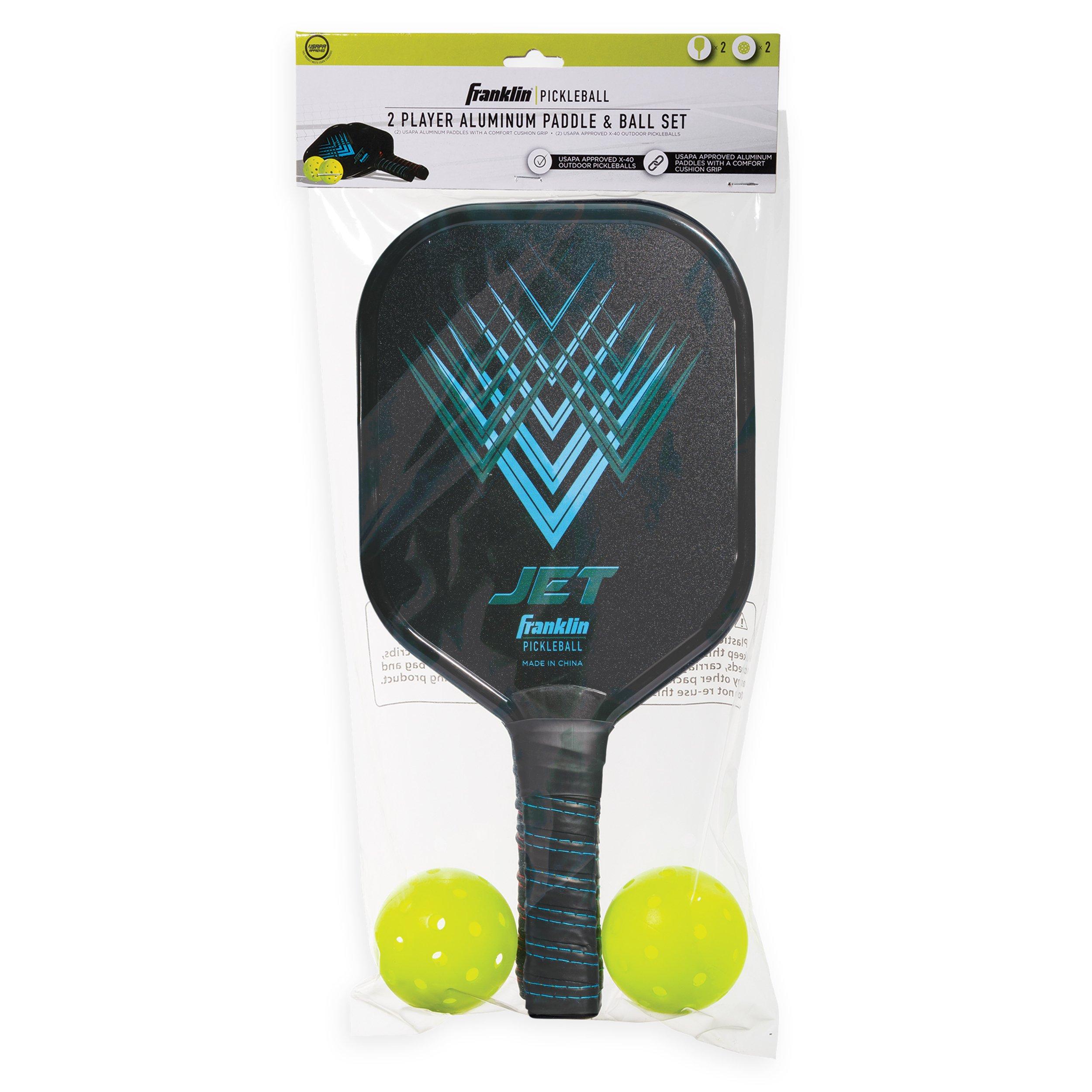 Meerkleurig - Franklin Sports - Jet 2-Player Pickleball Paddle and Ball Set - 2