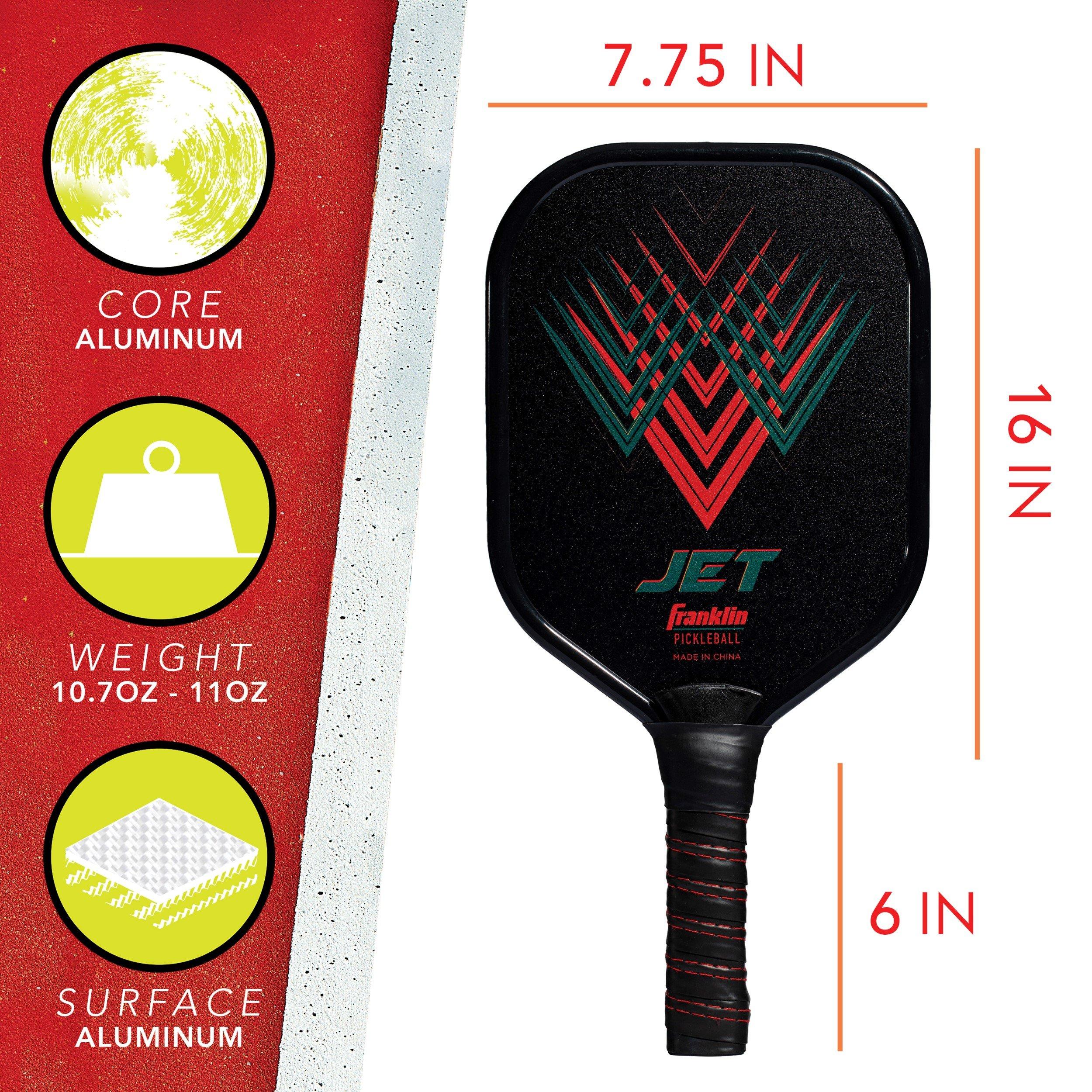Meerkleurig - Franklin Sports - Jet 2-Player Pickleball Paddle and Ball Set - 3