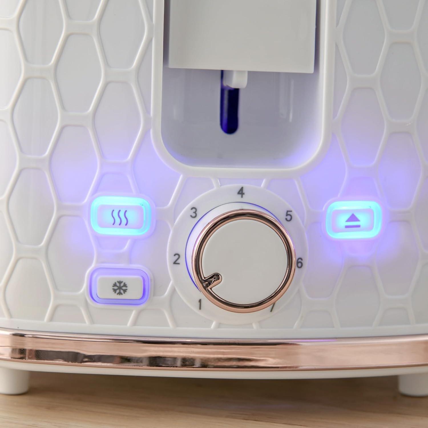 White - HOMCOM - Kettle and 2 Slice Toaster Set - 7