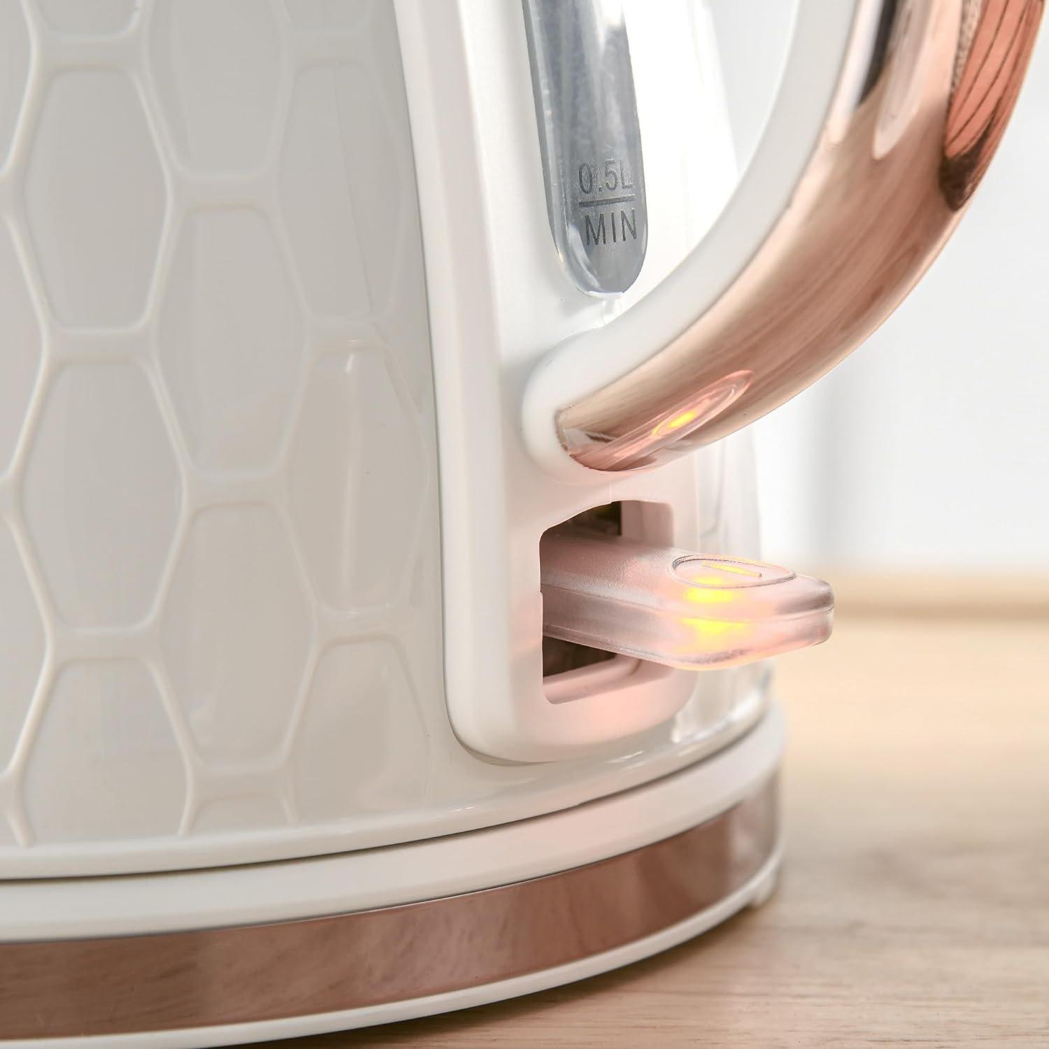 White - HOMCOM - Kettle and 2 Slice Toaster Set - 8