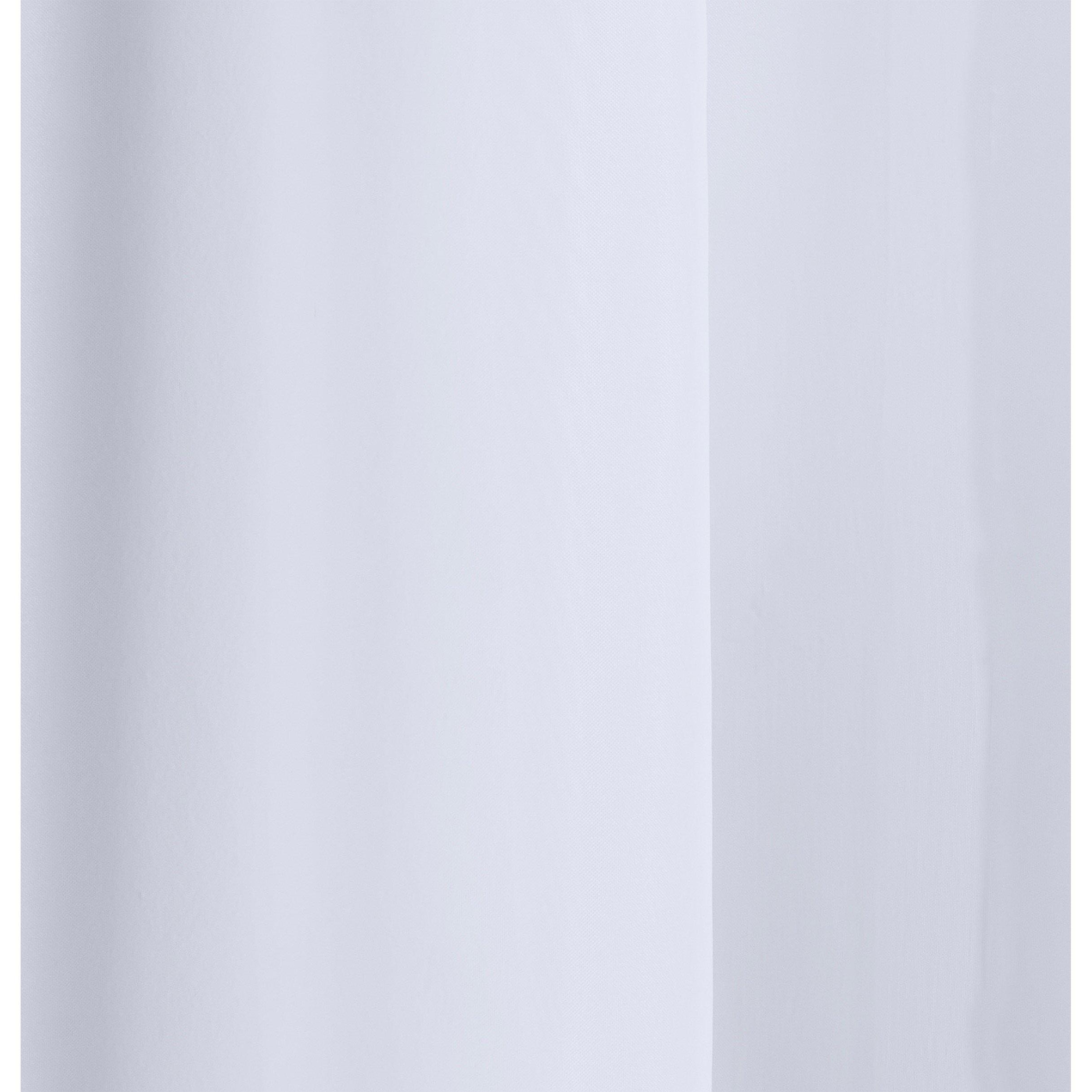 White - Enhanced Living - 2 Plain Sheer Voile Panels with Rod Pocket (Pair) - 3
