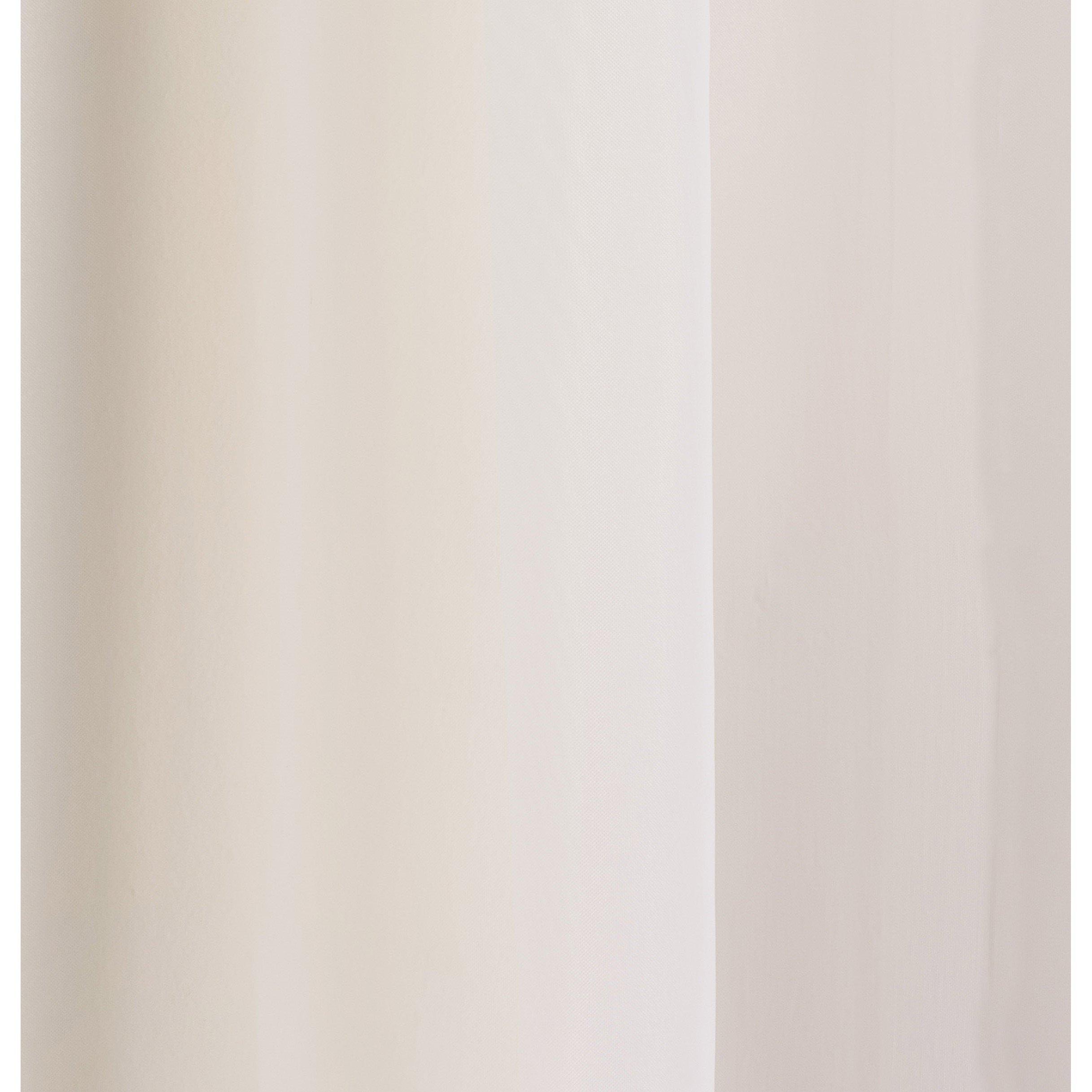 Cream - Enhanced Living - 2 Plain Sheer Voile Panels with Rod Pocket (Pair) - 3