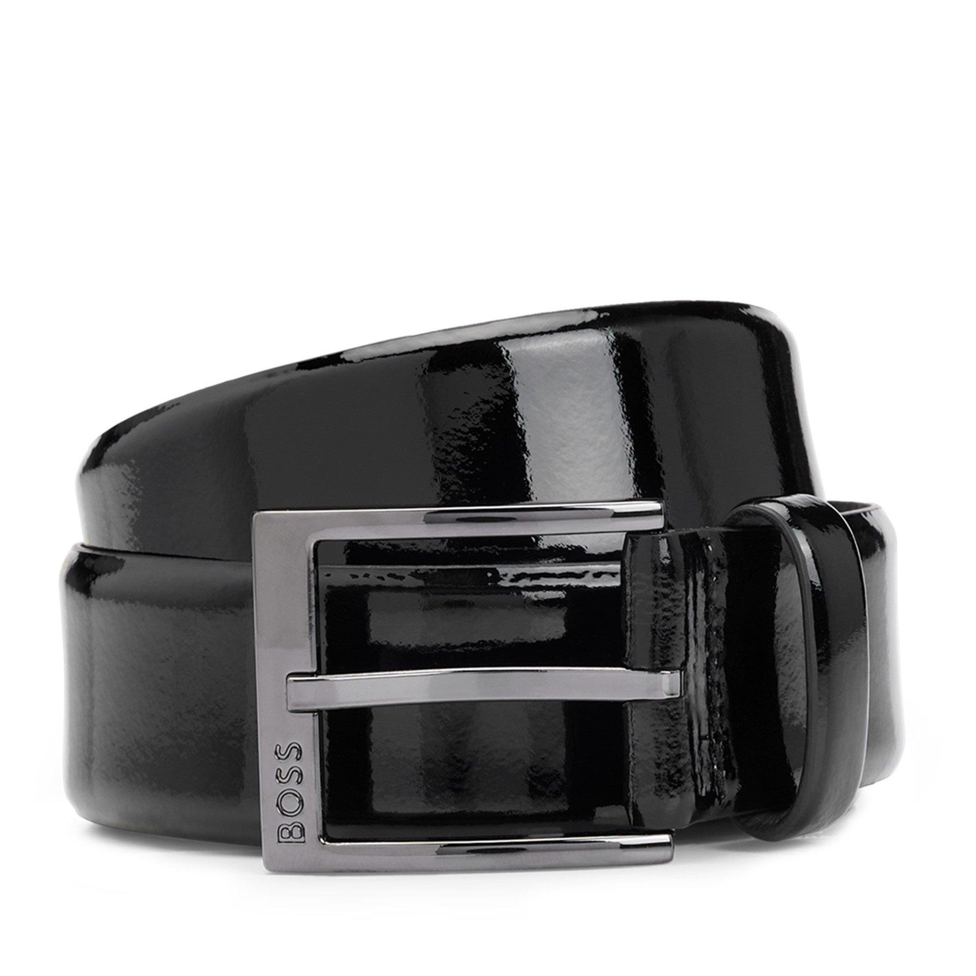 Black 001 - Boss - Men's Elloy Patent Leather Belt - 1