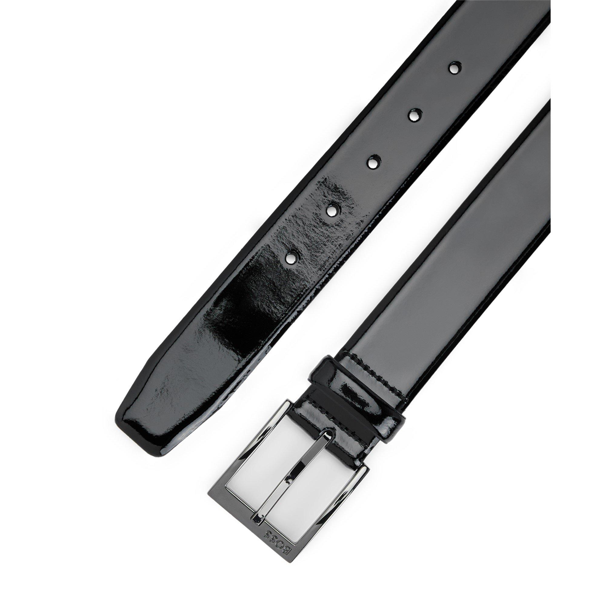 Black 001 - Boss - Men's Elloy Patent Leather Belt - 2