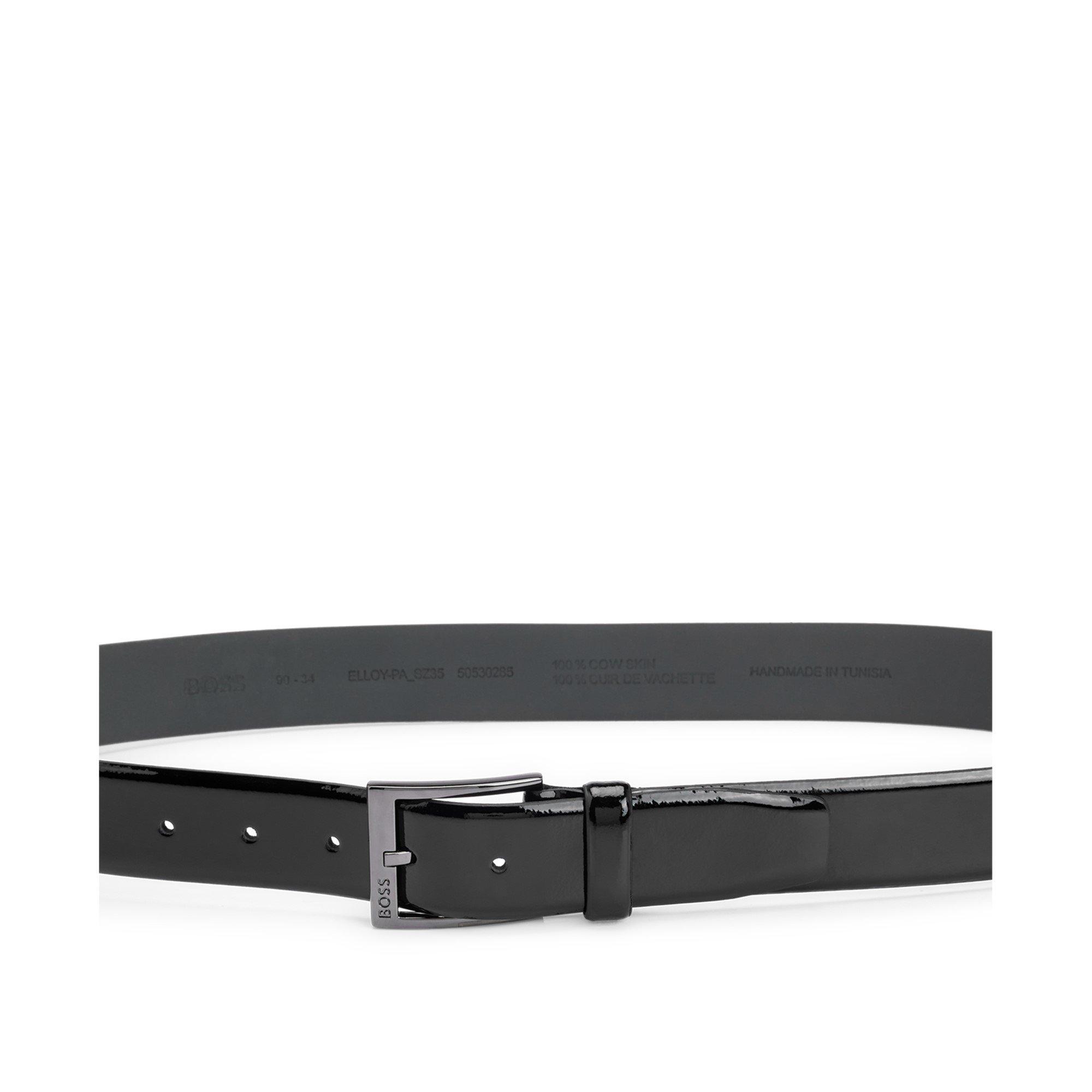 Black 001 - Boss - Men's Elloy Patent Leather Belt - 3