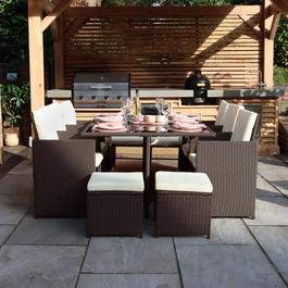 Royalcraft Cannes 10 Seater Cube Set
