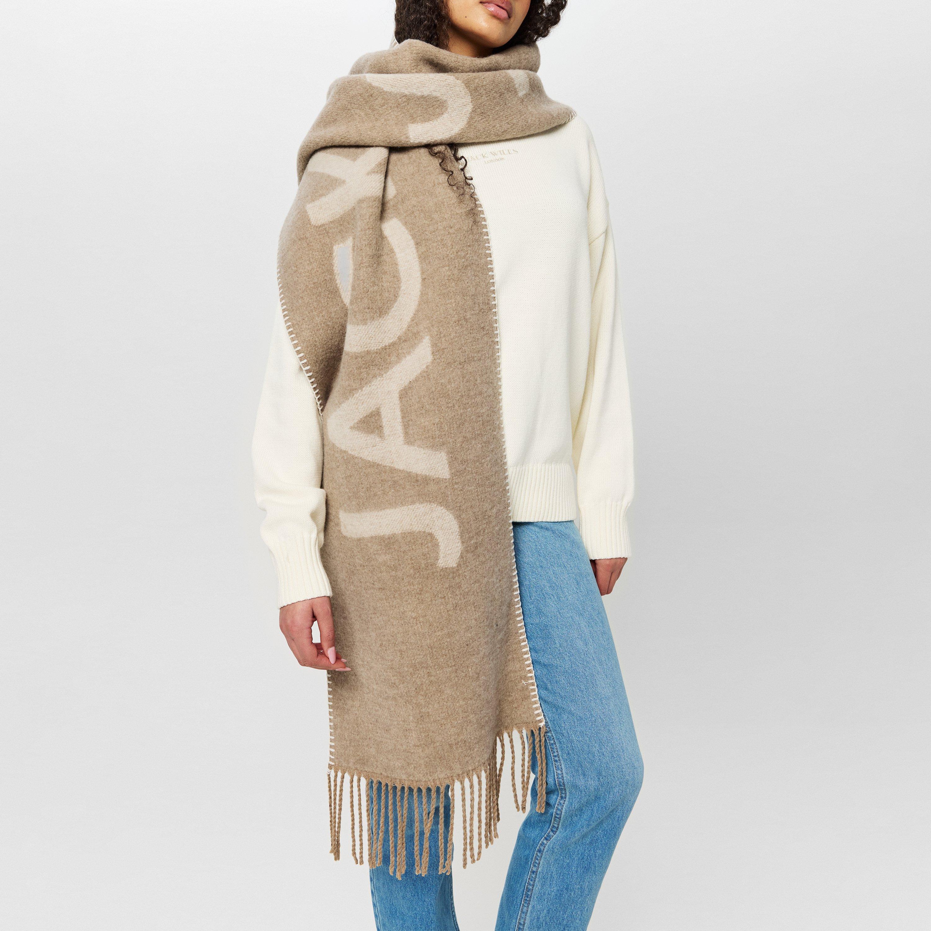 Jack Wills Women's JW Intarsia Oversized Scarf | Jack Wills UK