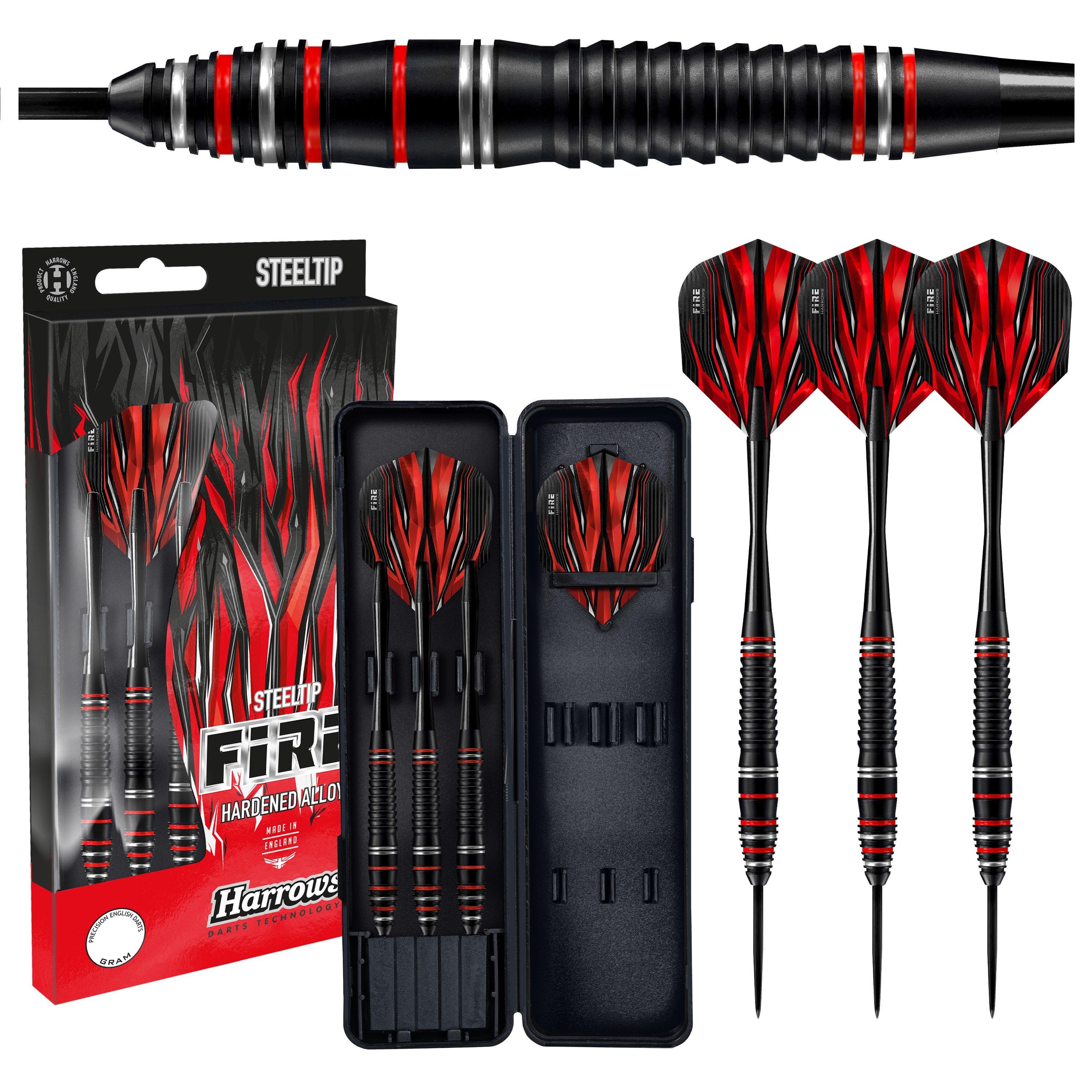 Blk/Red/Slv - Harrows Darts - Fire Alloy Darts - 1