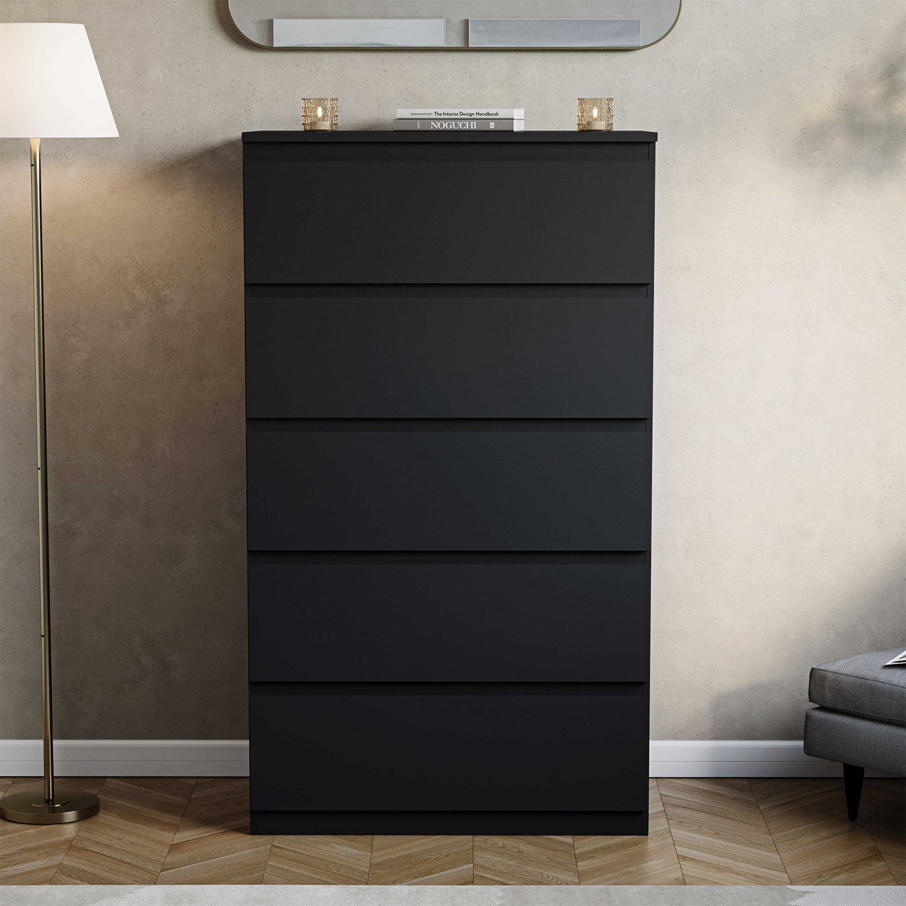 Black - Lassic - Vida Designs Denver 5 Drawer Chest - 3