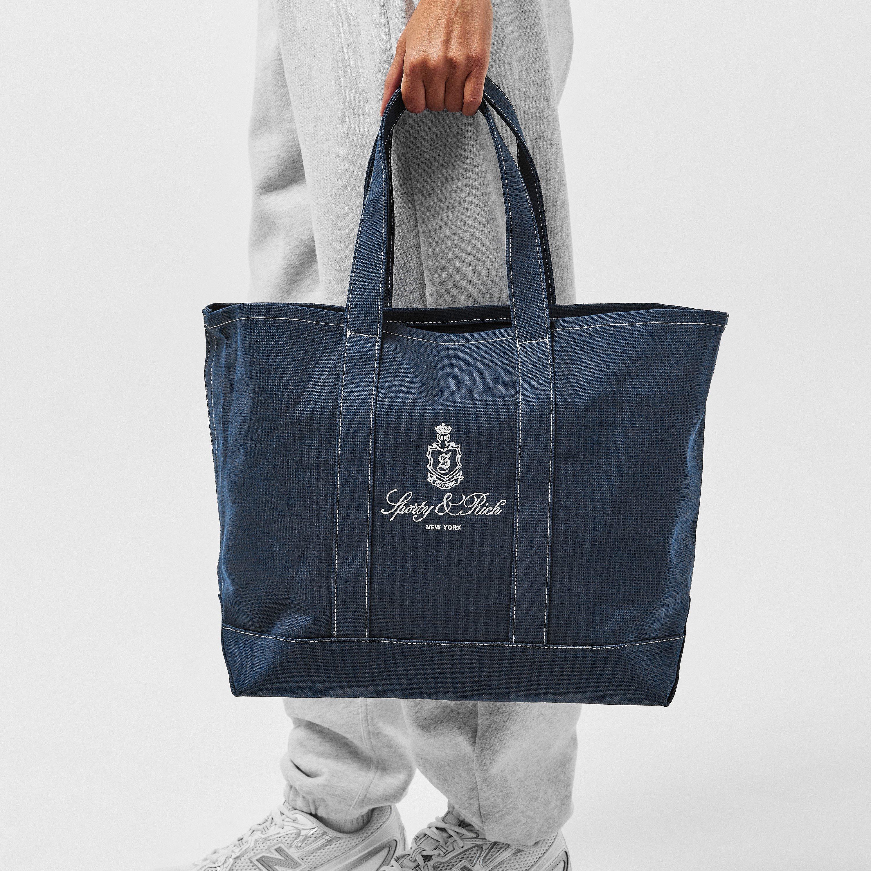 Navy White - Sporty and Rich - Women's Vendome Tote Bags - 3