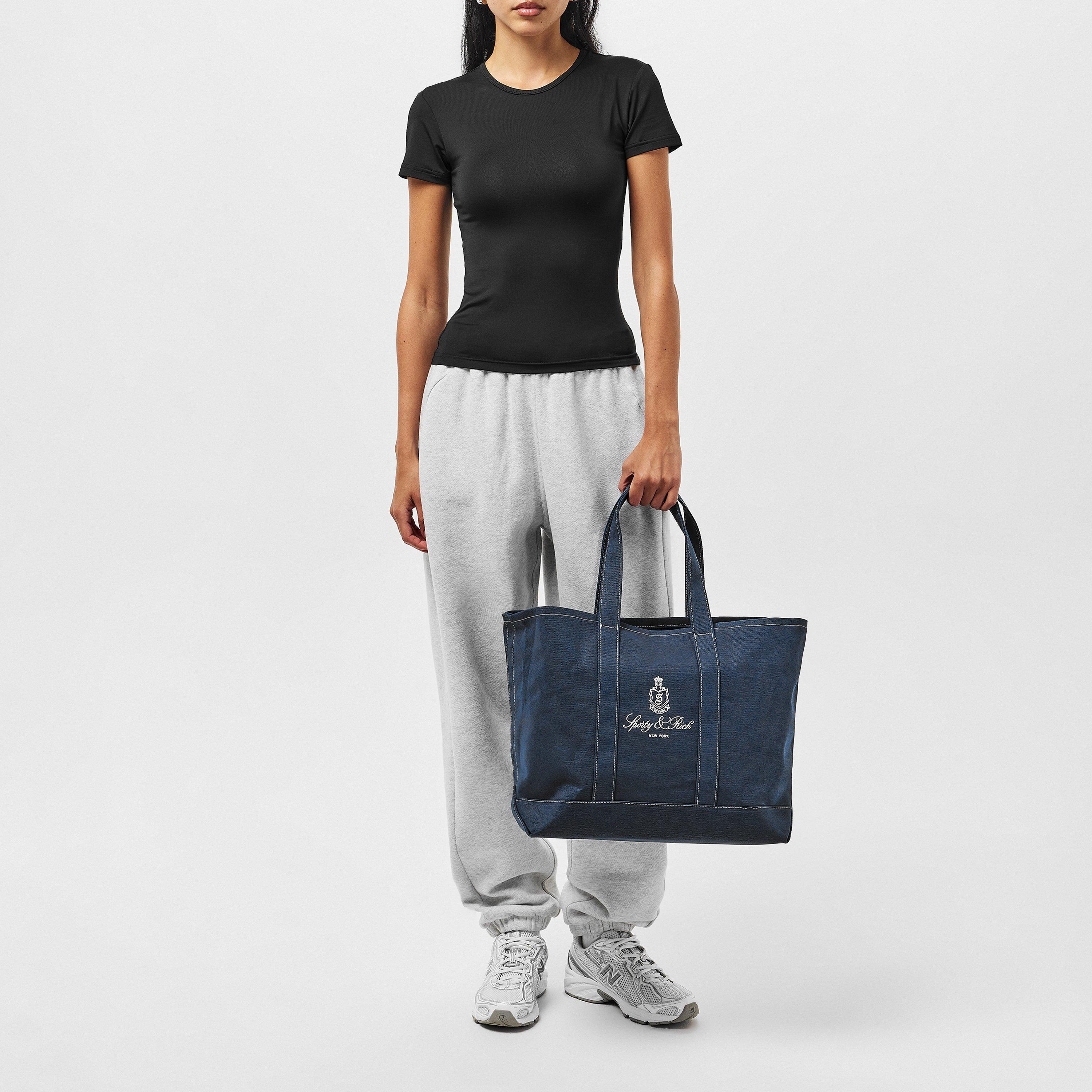 Navy White - Sporty and Rich - Women's Vendome Tote Bags - 6