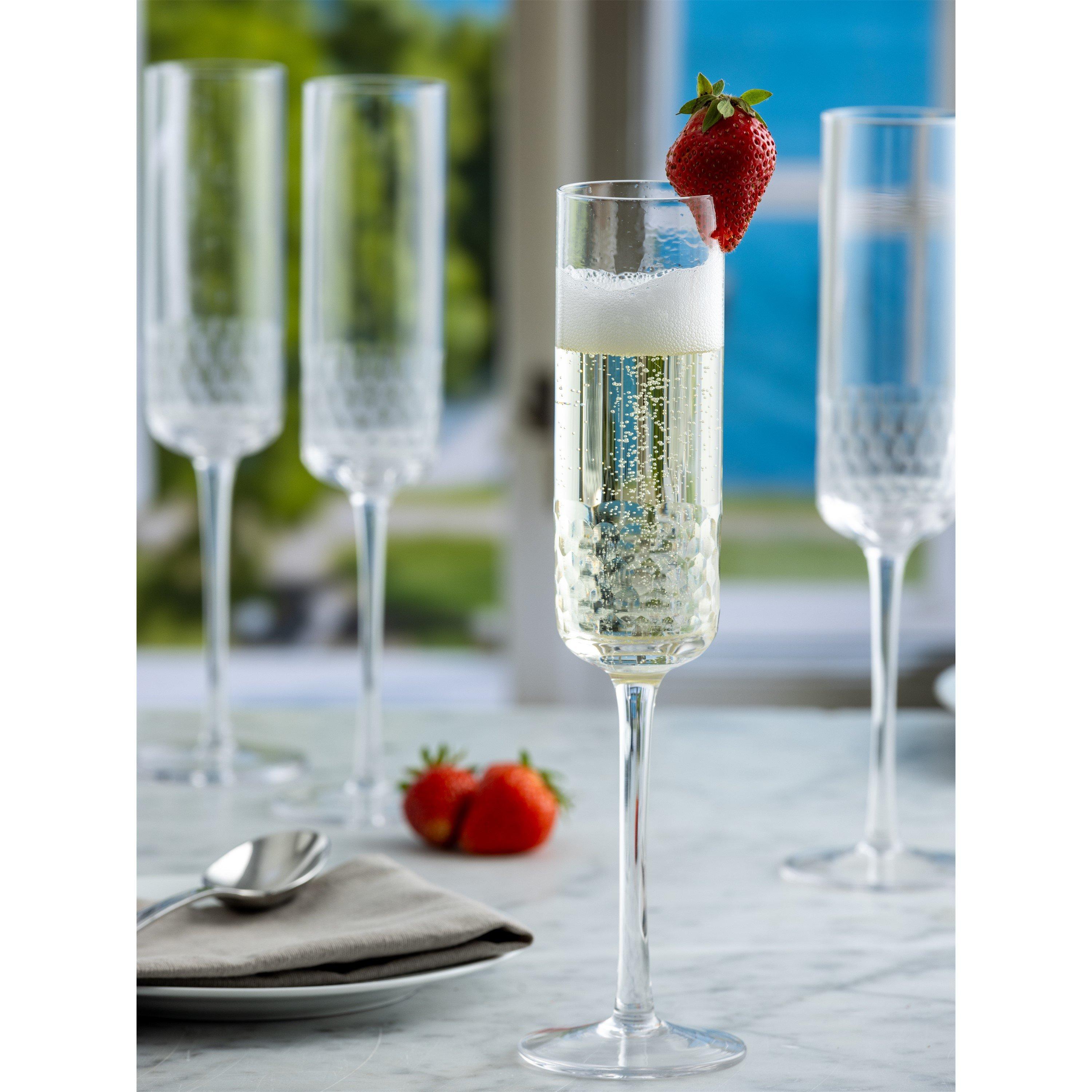 Ravenhead  Pisa Flute Glass X2 - Clear - 23cl