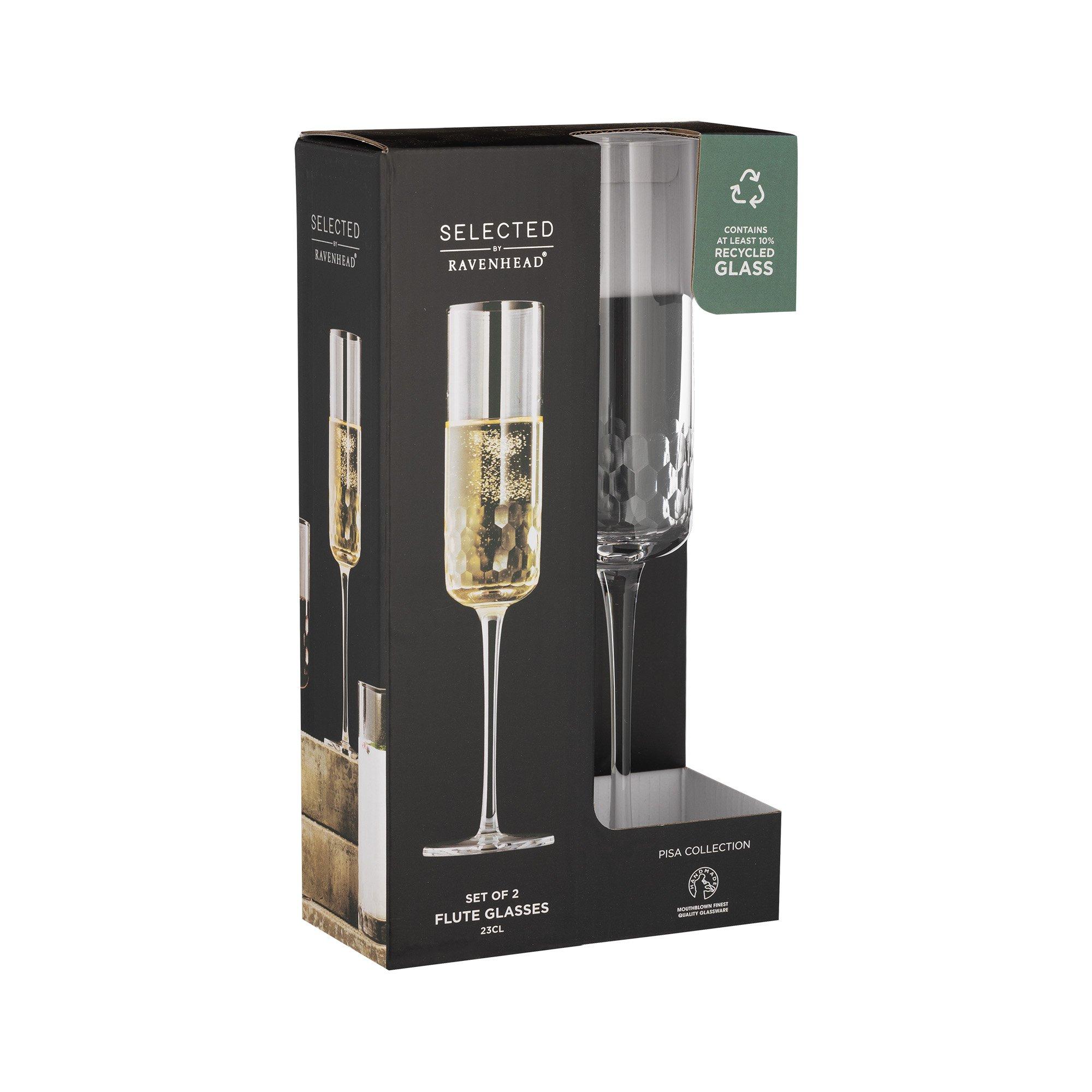 Clear - Ravenhead - Pisa Flute Glass x2 - 2