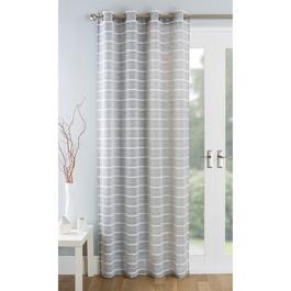 Tyrone Textiles Antigua Stripe Chenille Linen Look Eyelet Panel