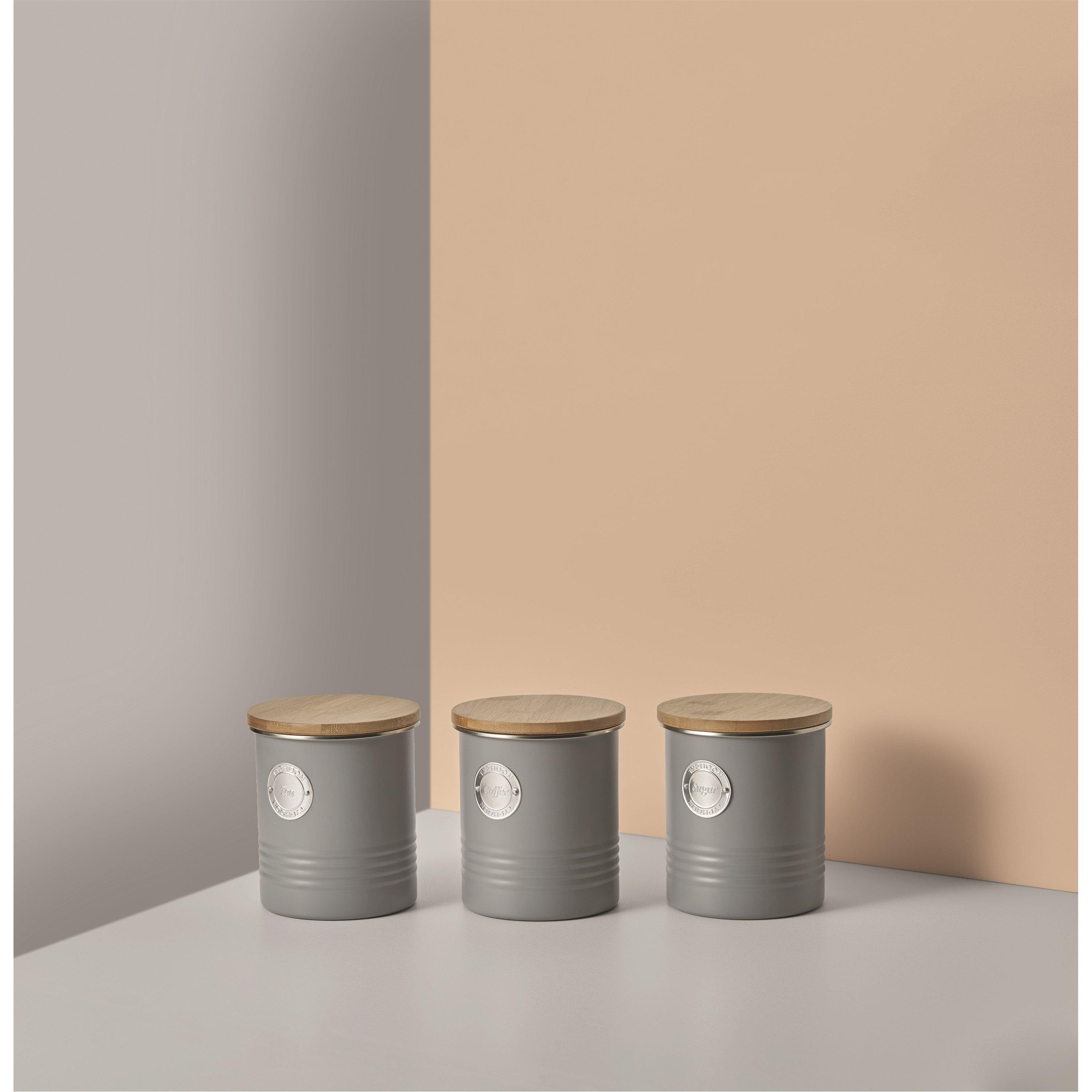 Typhoon Living Grey Tea/Coffee/Sugar Set