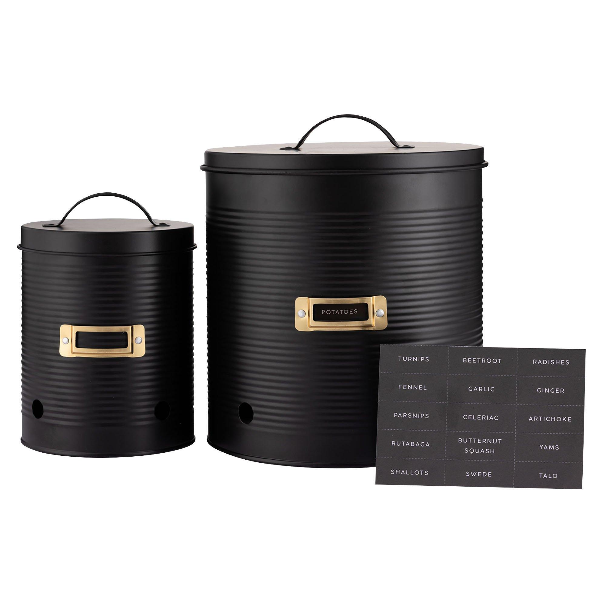 Black - Typhoon - Otto Black Vegetable Storage x2 - 2