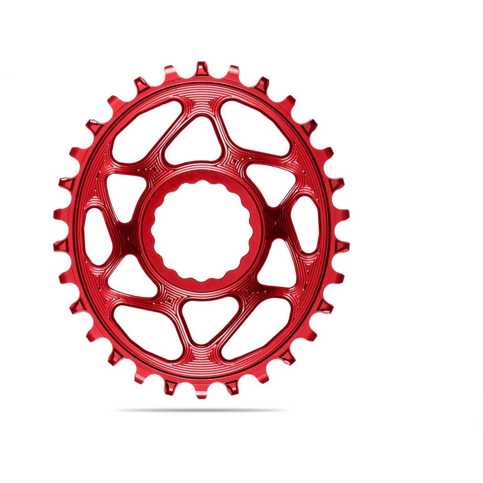 Red - absoluteBlack - OVAL RaceFace Cinch Direct Mount chainring
