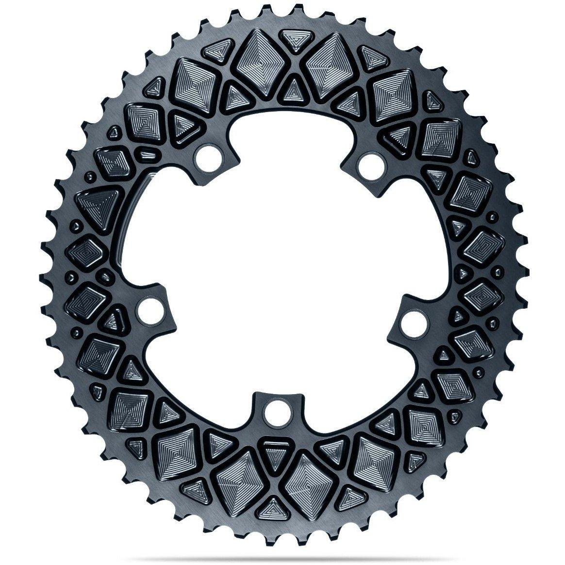 Grey - absoluteBlack - OVAL W 110BCD 5 holes, 2X chainring
