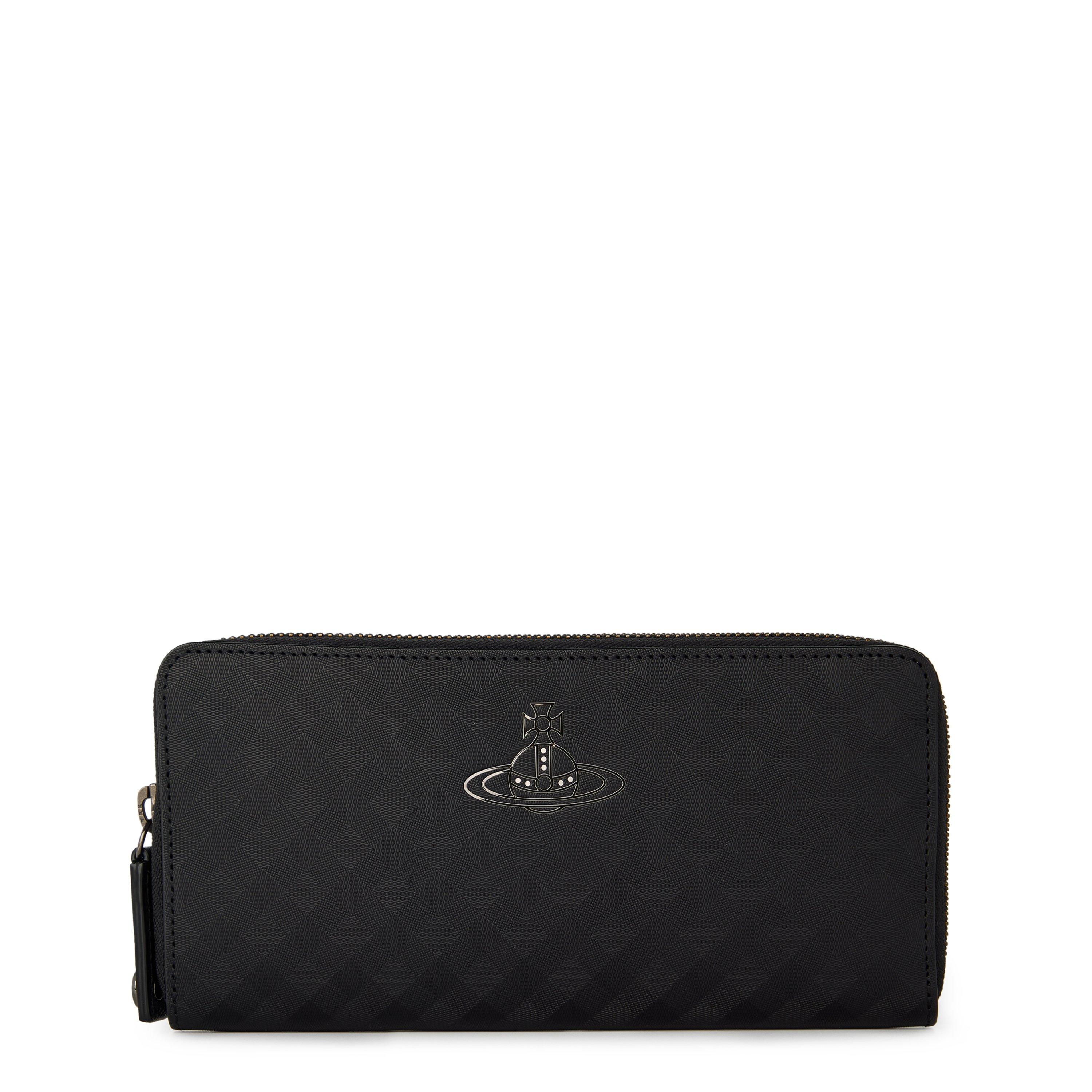 Black - Vivienne Westwood - Men's Debbie Saturn Orb Zip Around Purse - 1