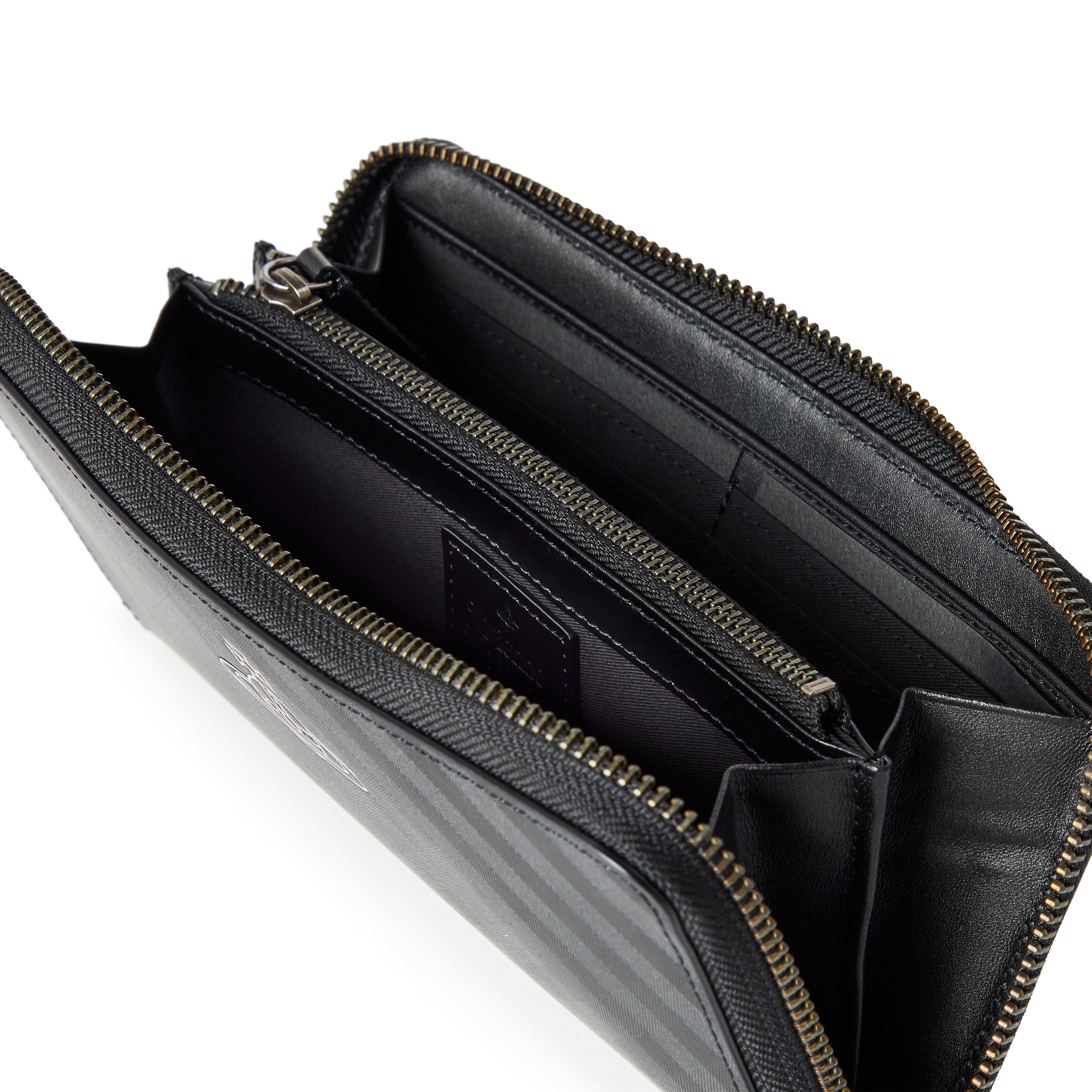 Black - Vivienne Westwood - Men's Debbie Saturn Orb Zip Around Purse - 3