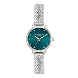 Olivia Burton Classic Mini Dial Teal And Silver Mesh Watch