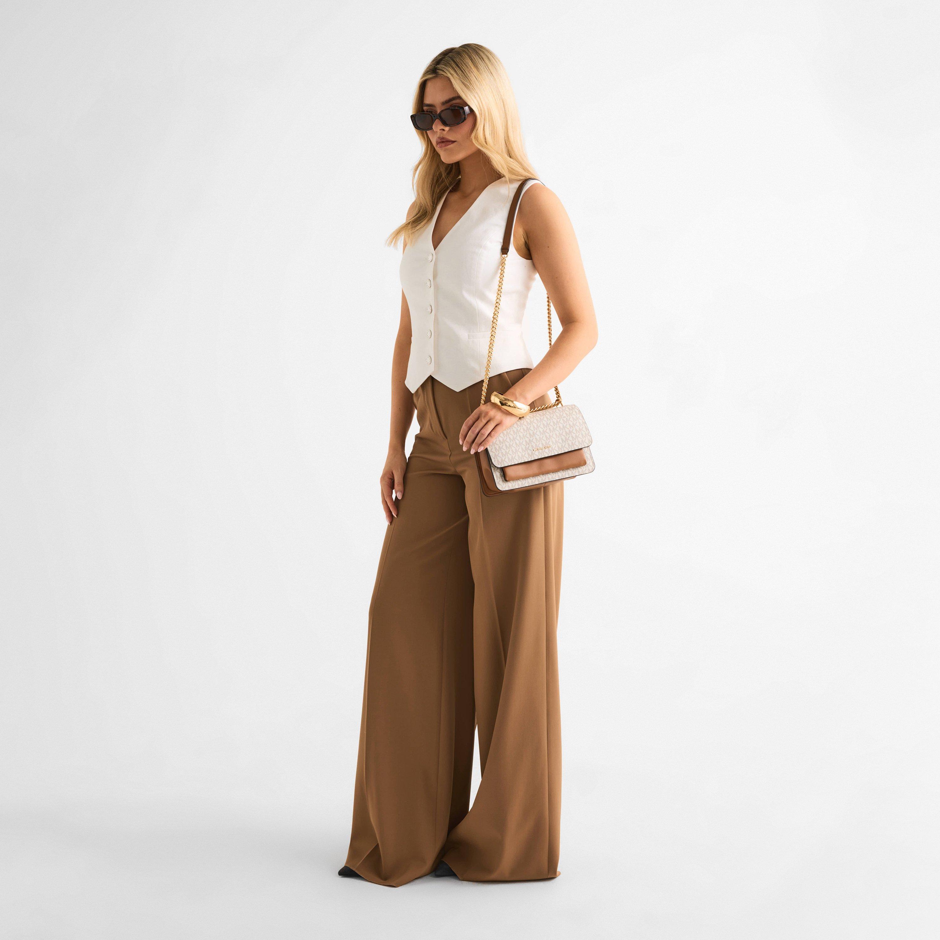 Vanilla/Acrn* - MICHAEL Michael Kors - Women's MMK Claire Cross Body Bags - 6