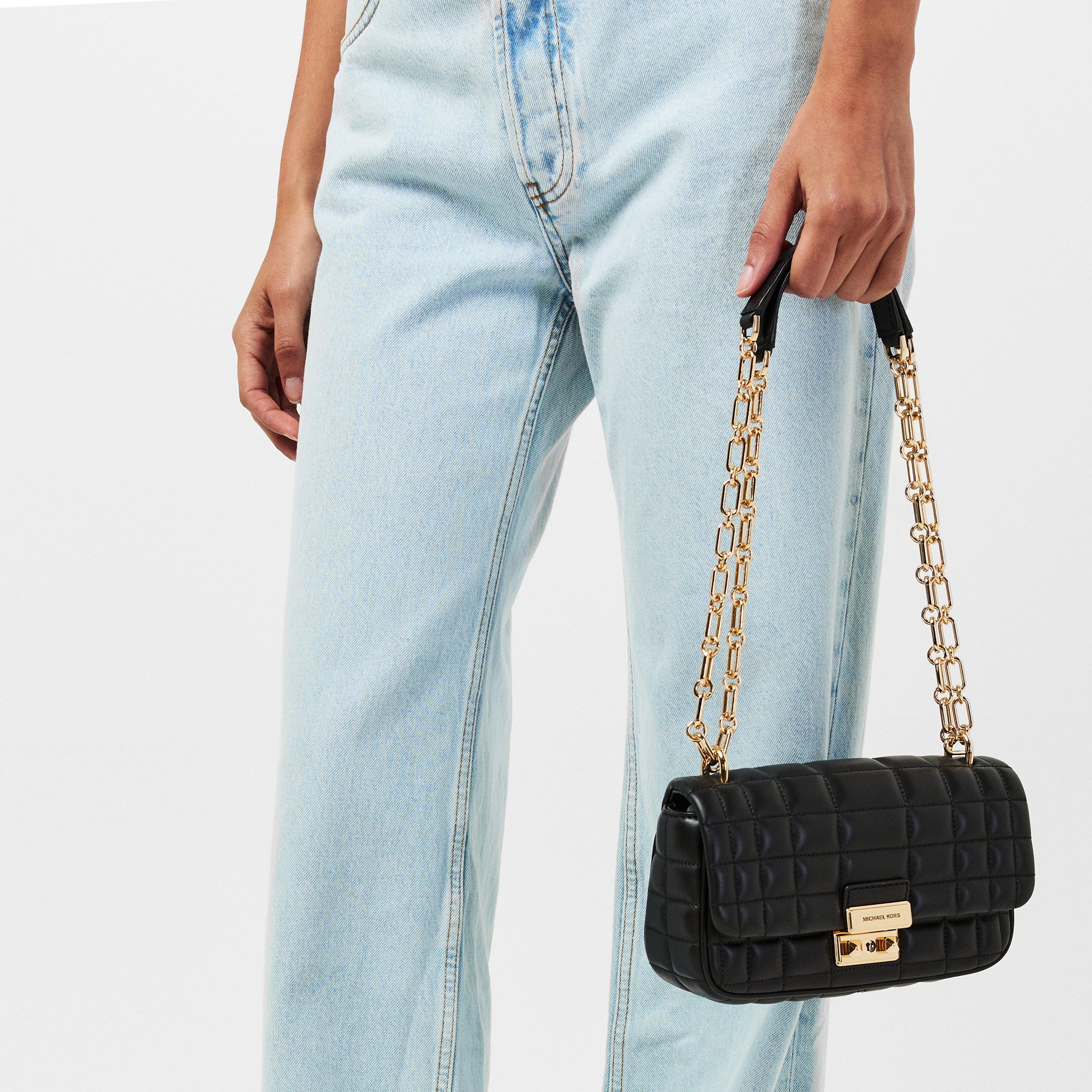 BLACK - MICHAEL Michael Kors - Women's Tribeca Small Quilted Leather Cross Body Bag - 3